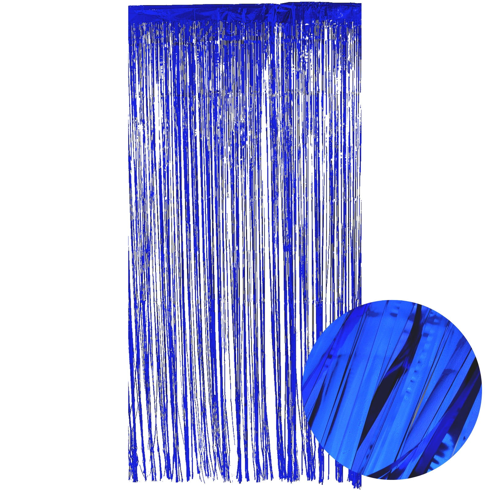 Metallic Blue Foil Backdrop Curtain 100cm x 200cm