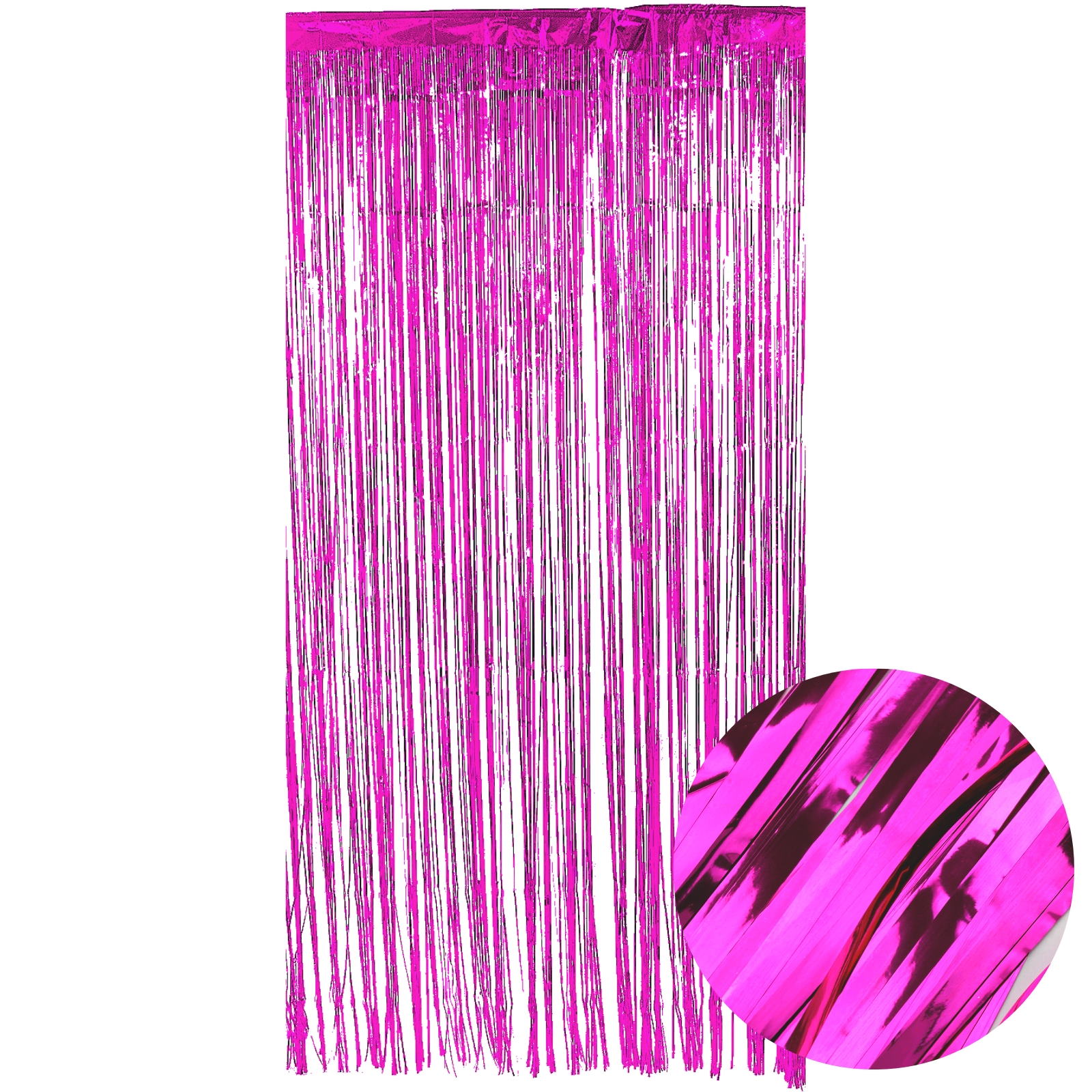 Metallic Hot Pink Foil Backdrop Curtain 100cm x 200cm