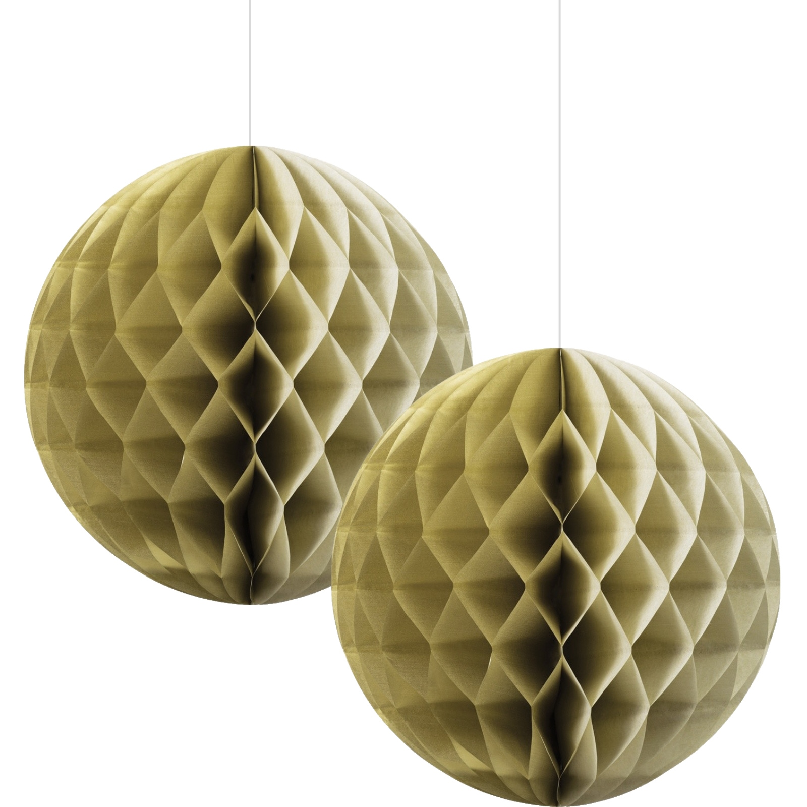 Gold Honeycomb Balls 15cm (Pack of 2)