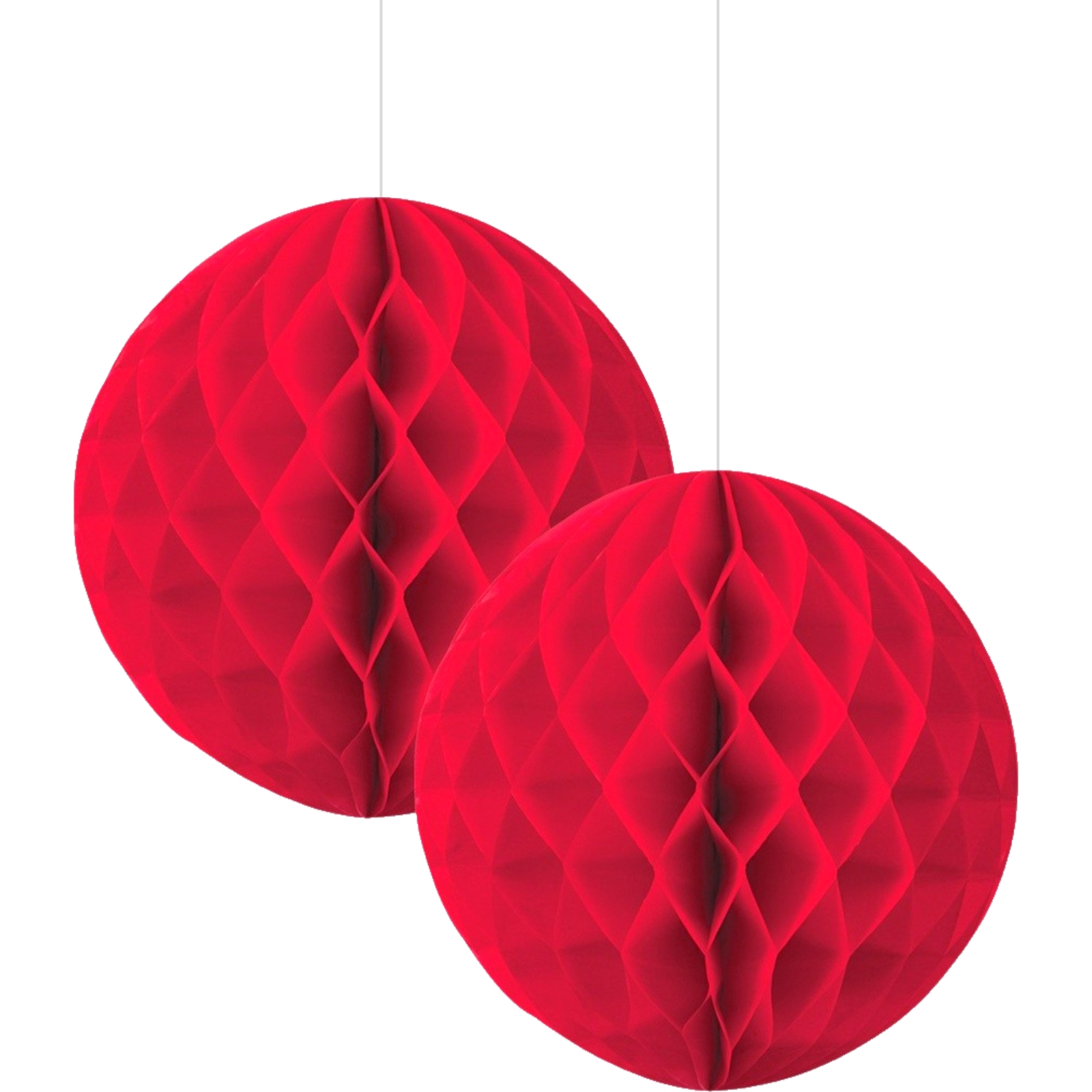 Red Honeycomb Balls 15cm (Pack of 2)