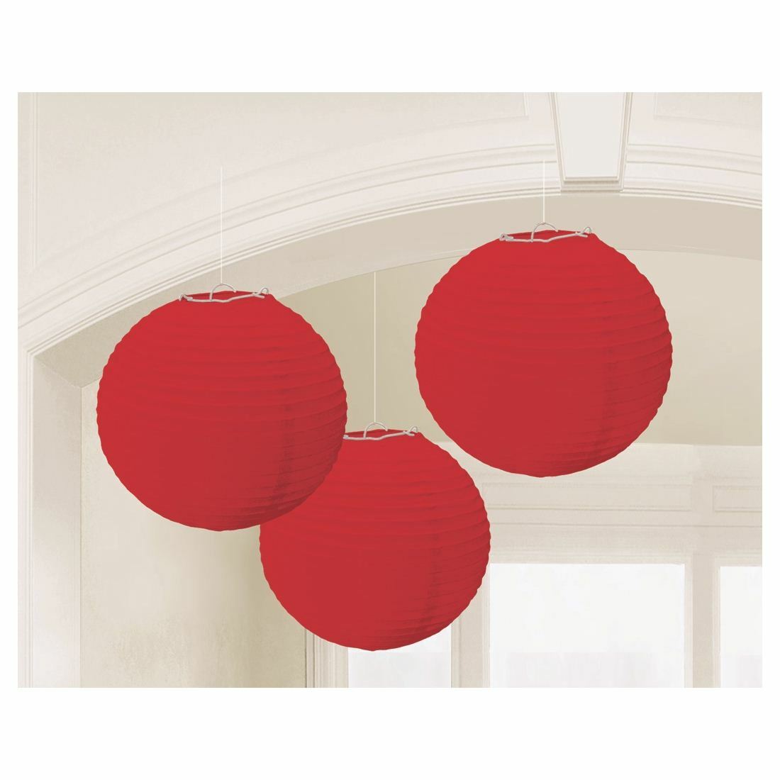 Paper Lanterns Red (Pack of 3)