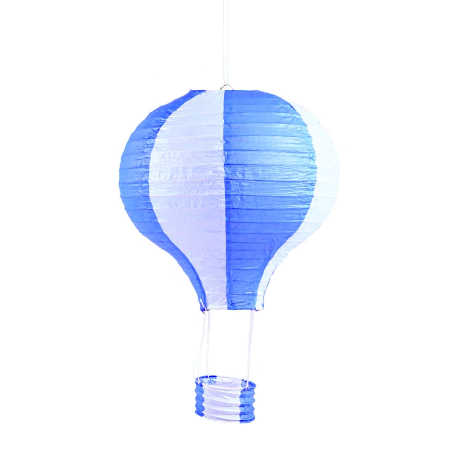 Blue and White Hot Air Balloon Lantern