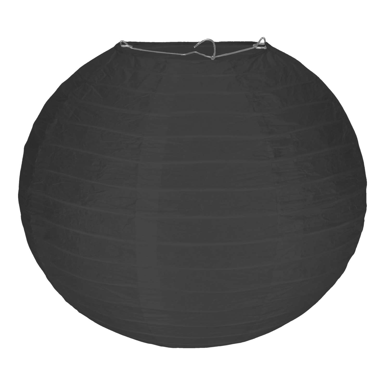 Black Round Paper Lantern 25cm 