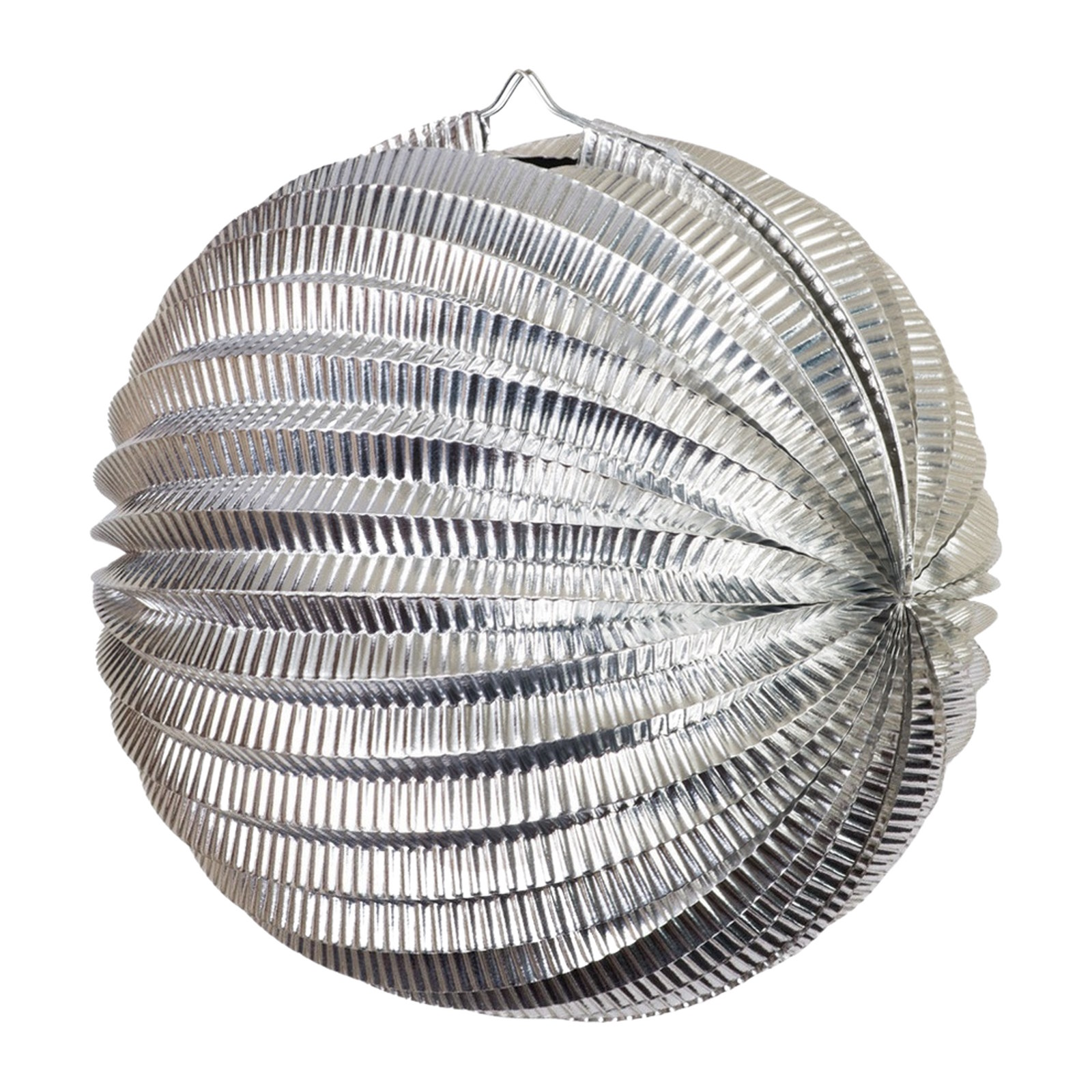 Silver Accordion Paper Lantern 25cm
