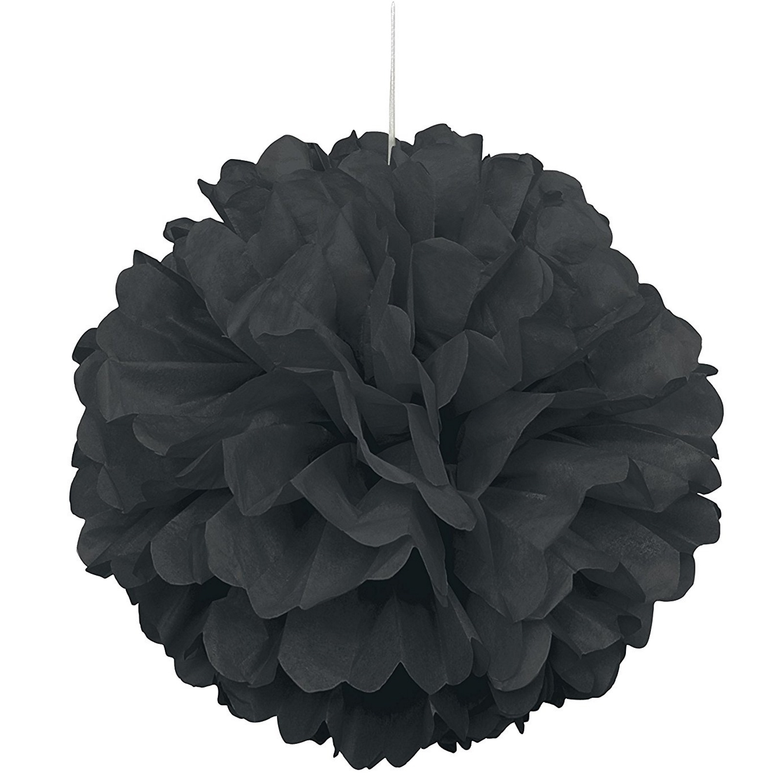 40cm Tissue Paper Puff Ball Black