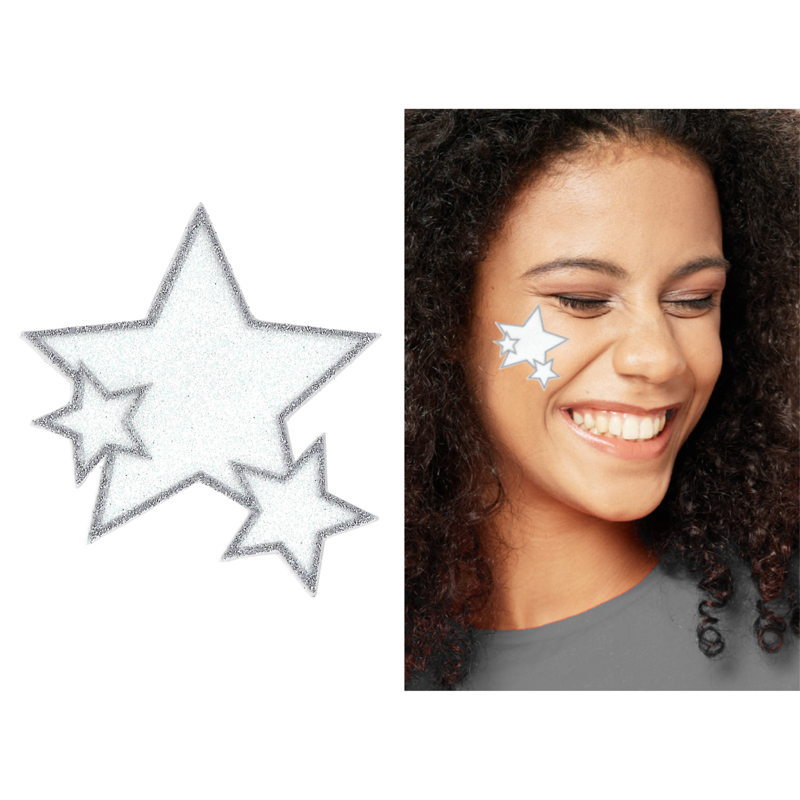White Glitter Star Body Jewellery 