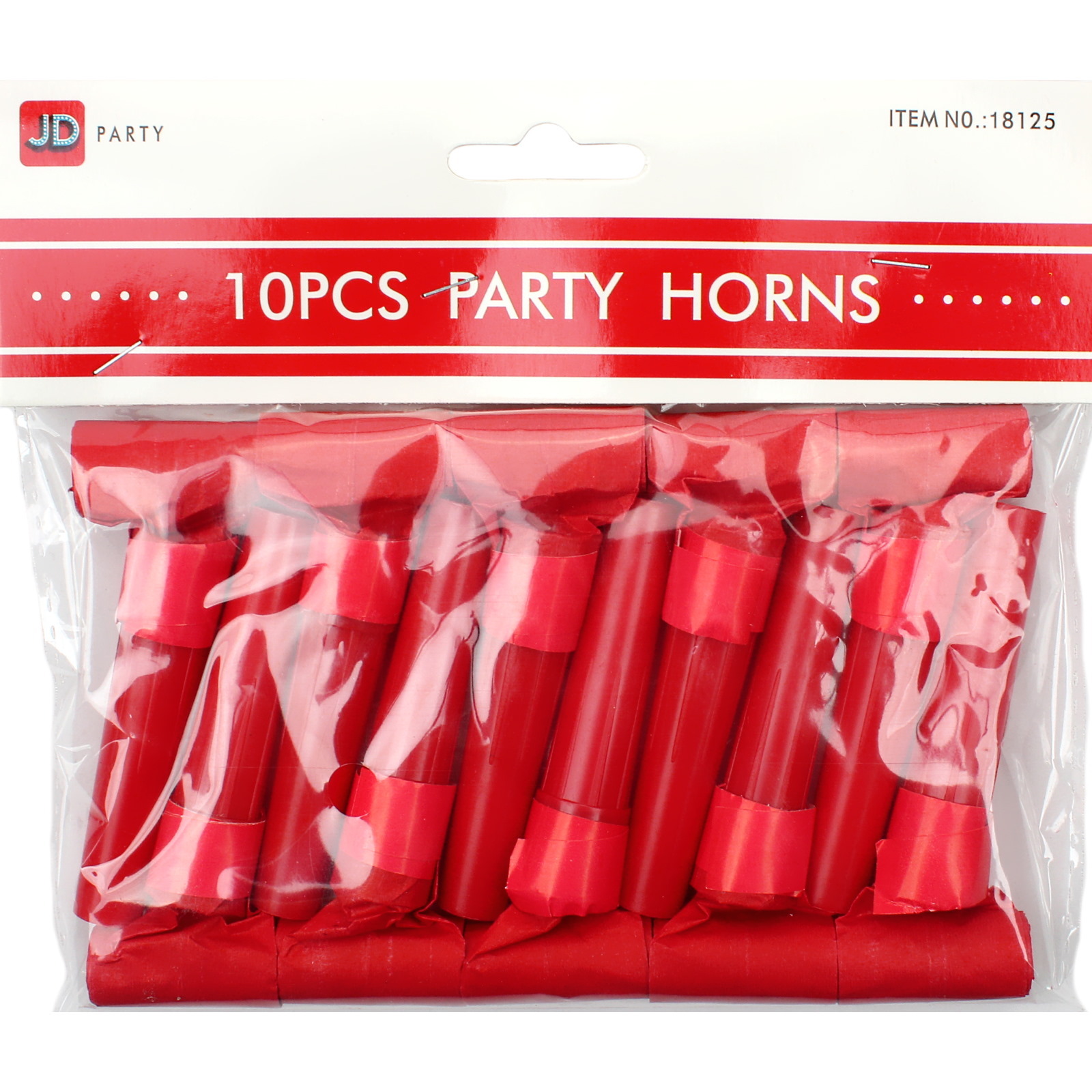 Red Party Blowers (Pack of 10)