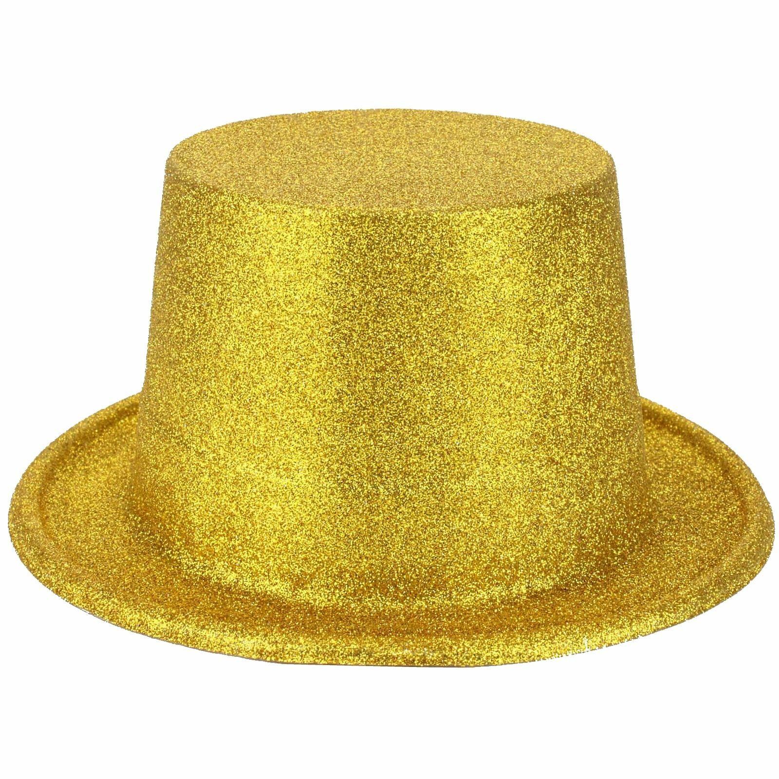Gold Glitter Top Hat