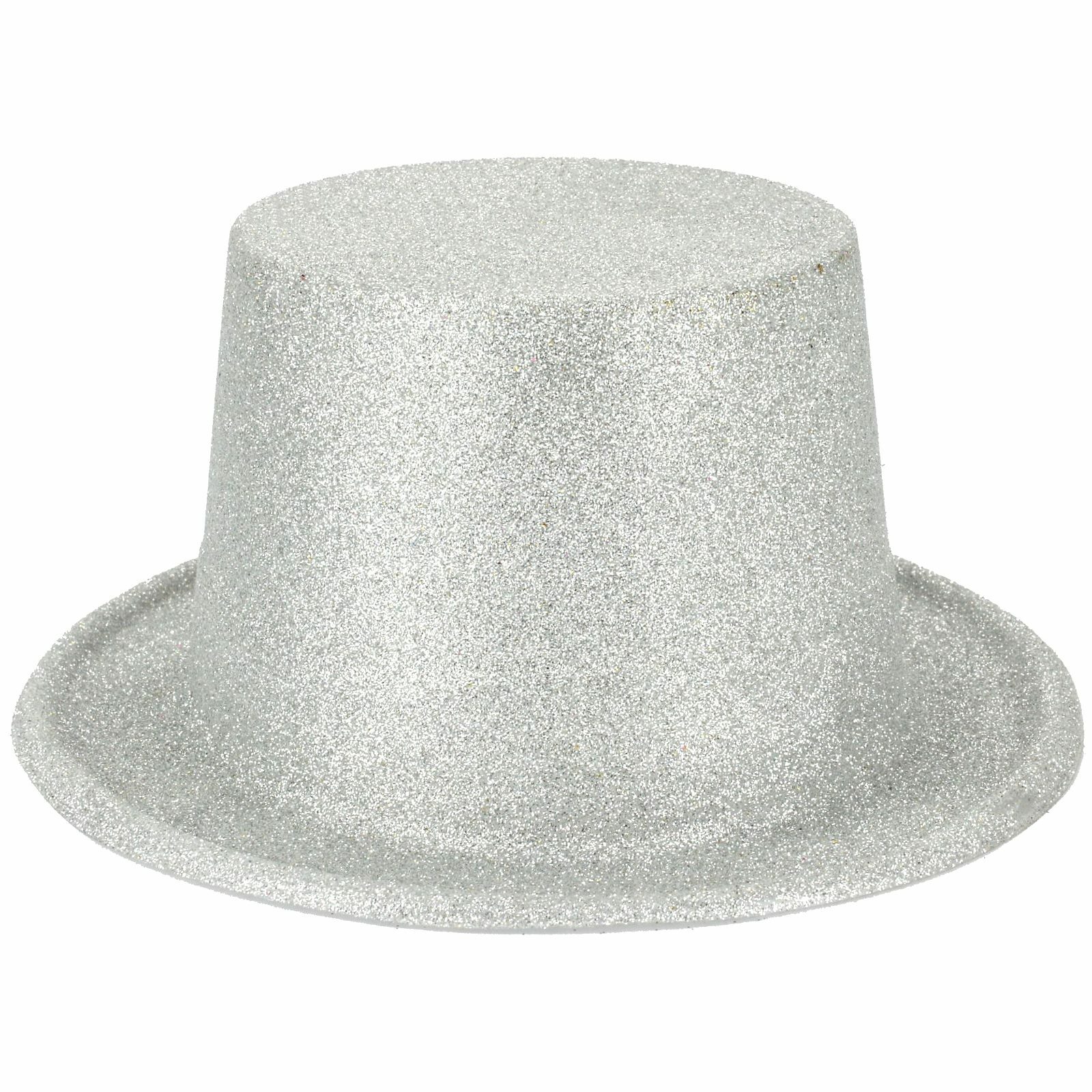 Silver Glitter Top Hat