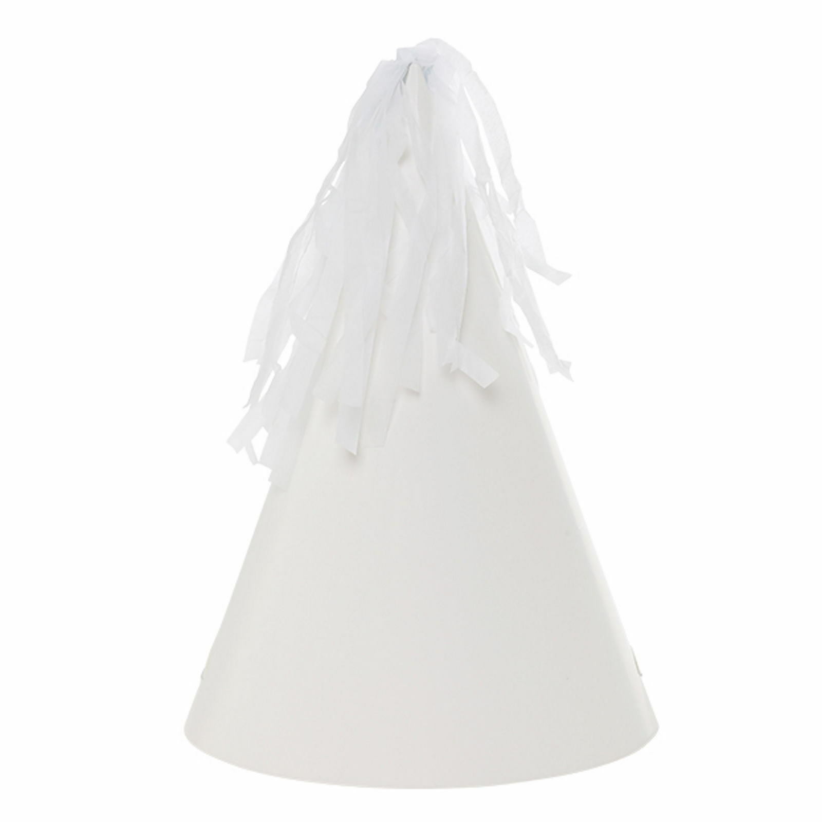 White Tassel Topper Party Hats (Pack of 10)