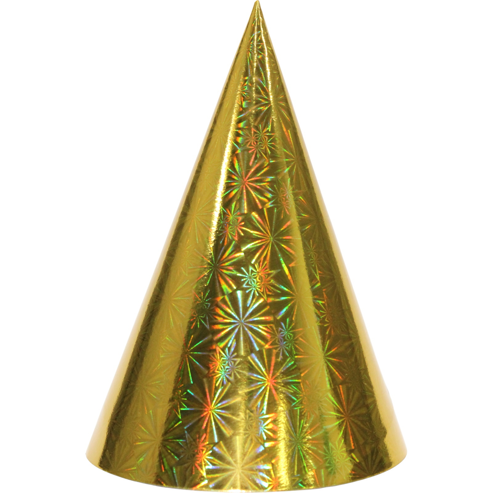 Gold Holographic Foil Party Hats (Pack of 8)