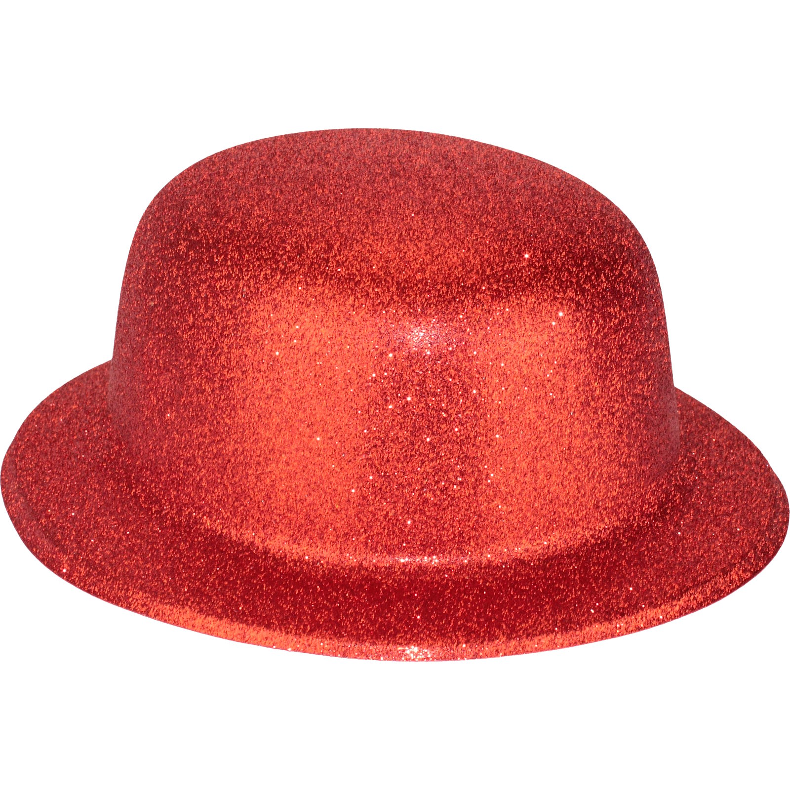 Red Glitter Bowler Hat