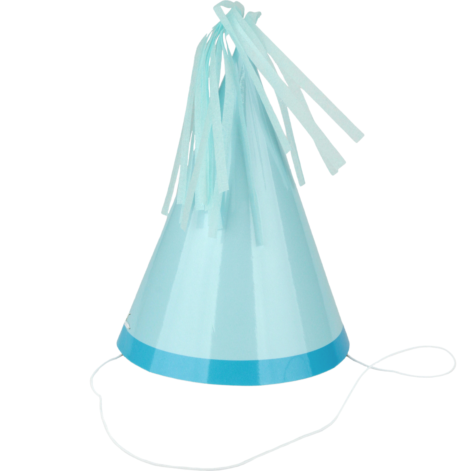 Light Blue Tassel Topper Party Hats (Pack of 6)