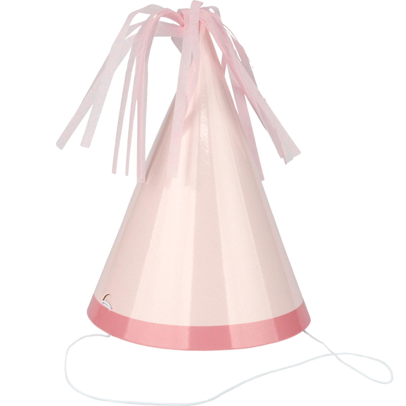 Light Pink Tassel Topper Party Hats (Pack of 6)