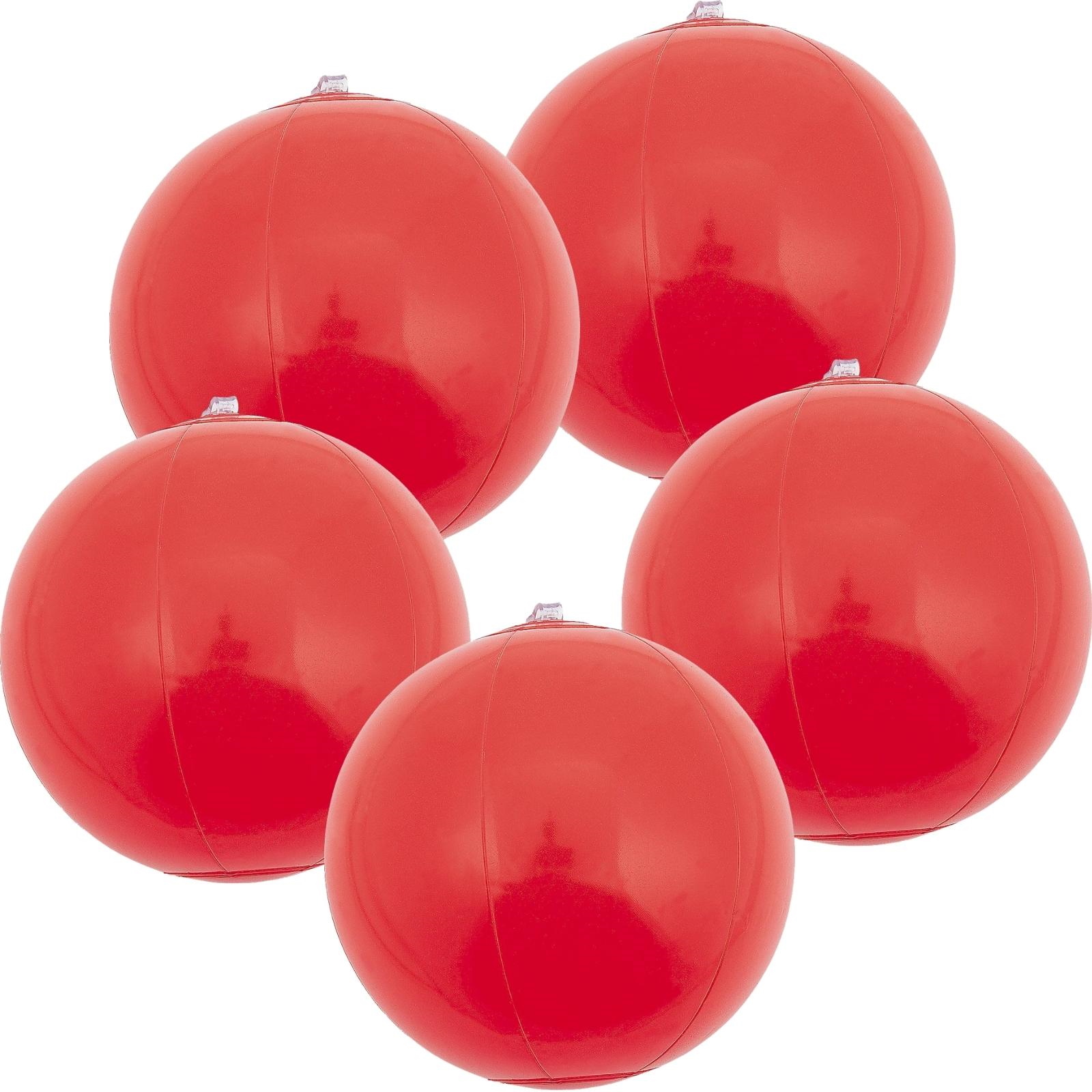 Mini Red Beach Balls 13cm (Pack of 12)