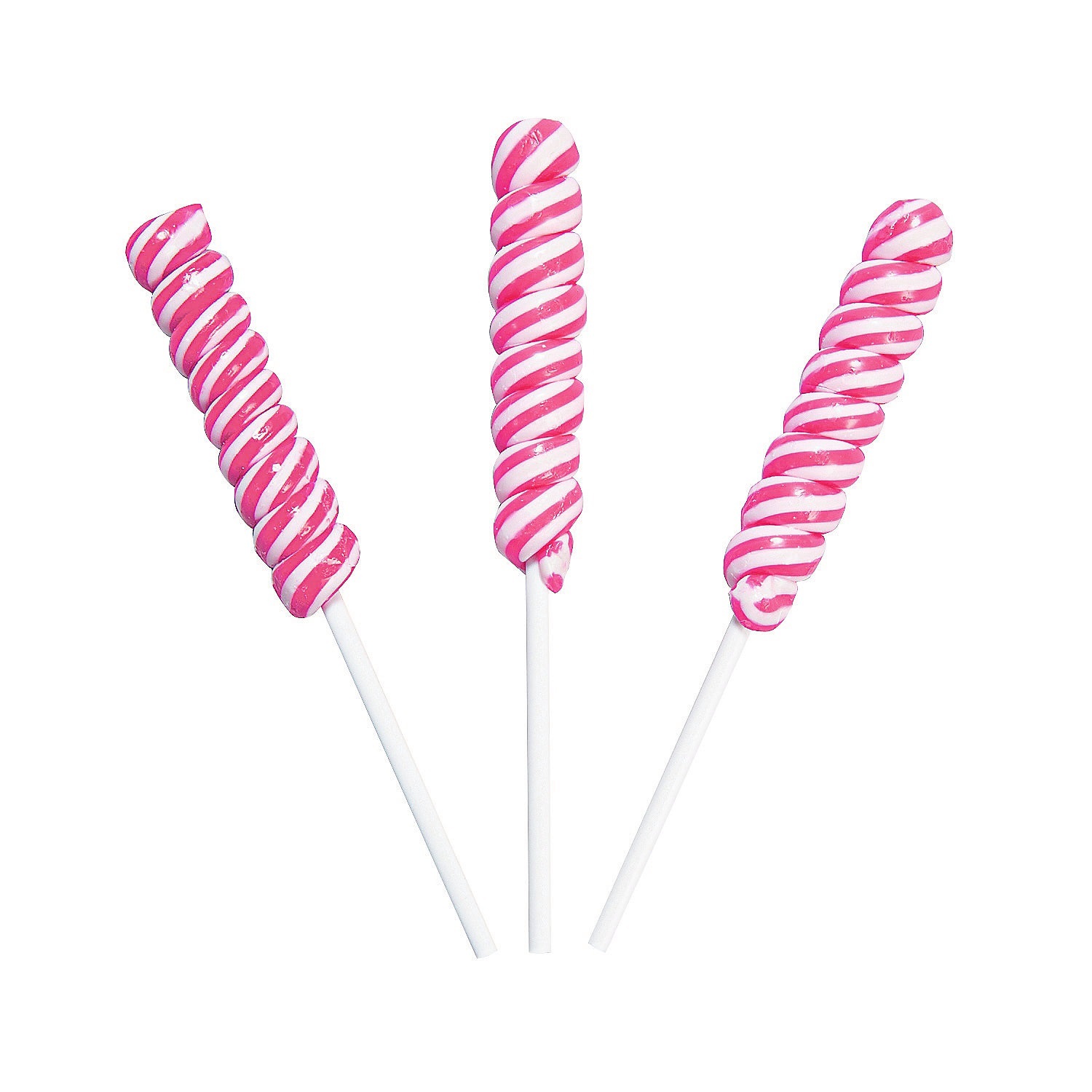 Hot Pink Twirl Mini Lollipops (Pack of 12)
