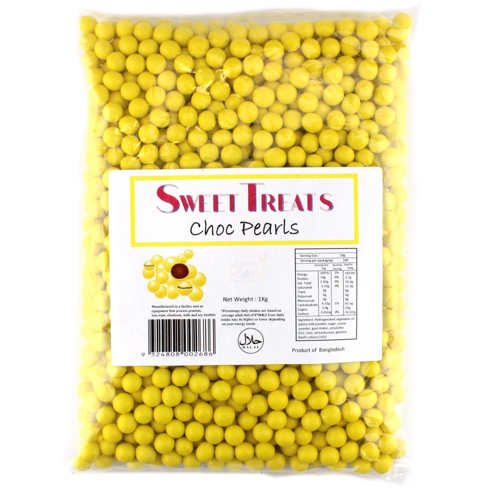Yellow Choc Pearls (1kg)