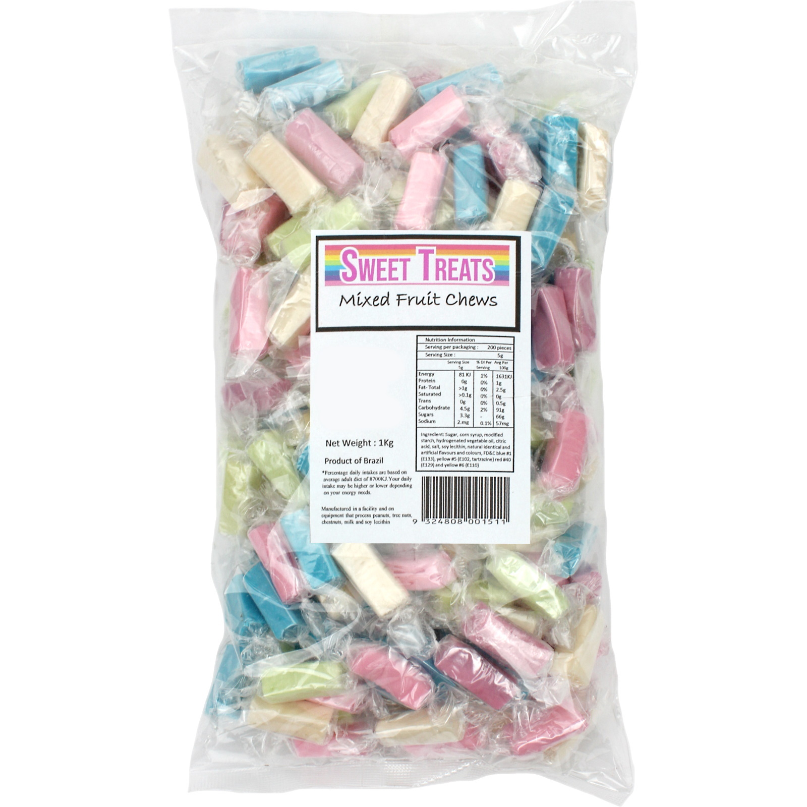 Mixed Fruit Chews (1kg)
