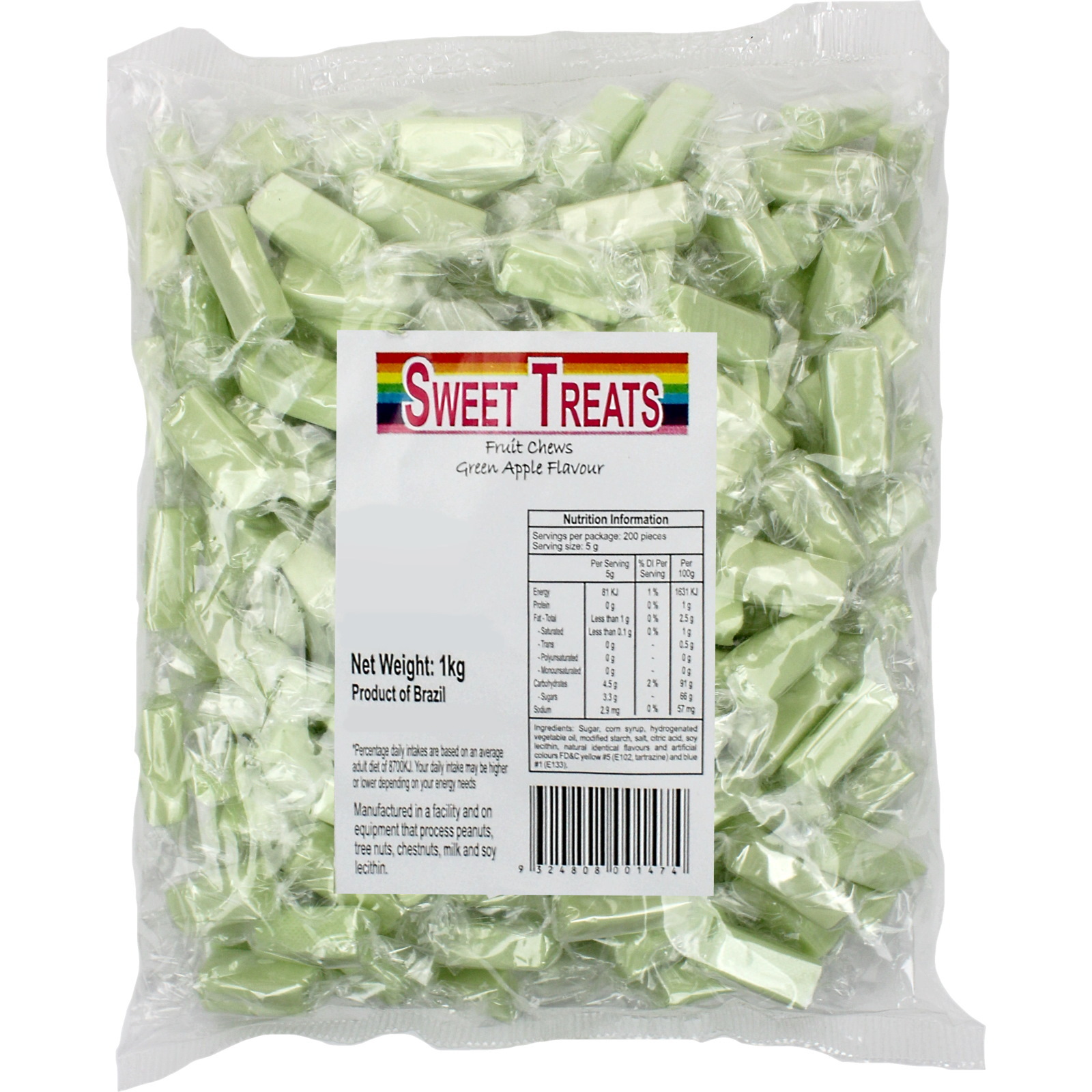 Green Apple Fruit Chews (1kg)