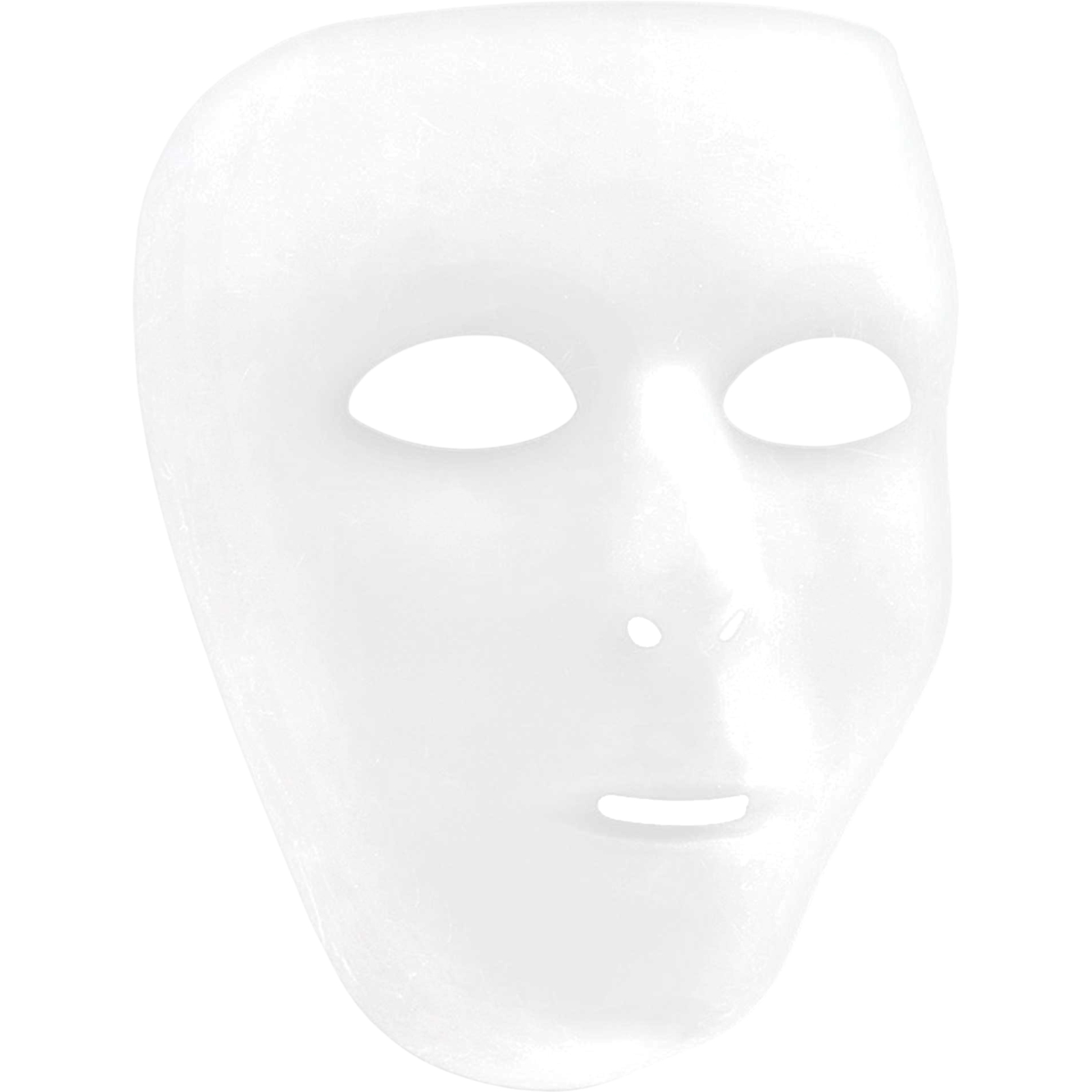 White Plastic Full Face Mask