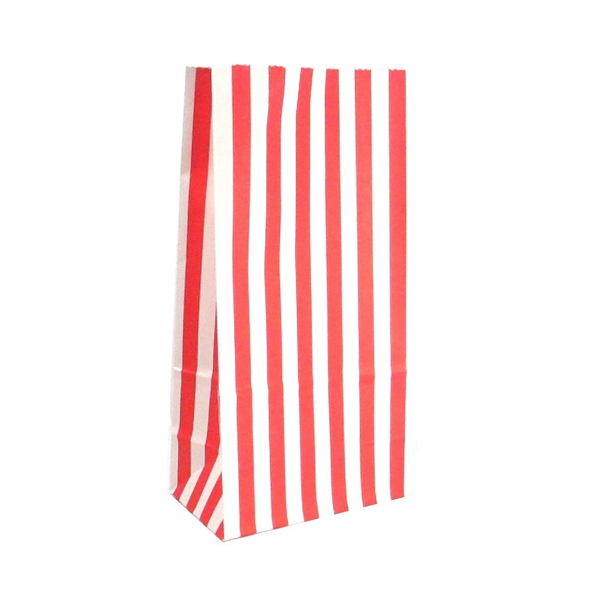 Red and White Stripe Small Paper Lolly/Treat Bags (Pack of 10)