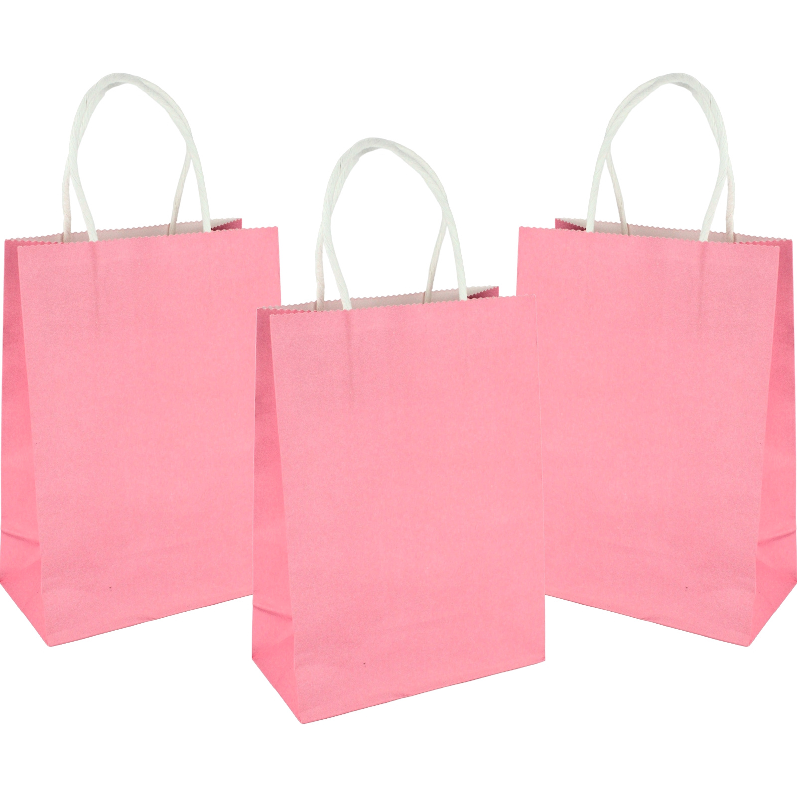 Candy Pink Kraft Paper Gift Bags 20.8cm (Pack of 4)