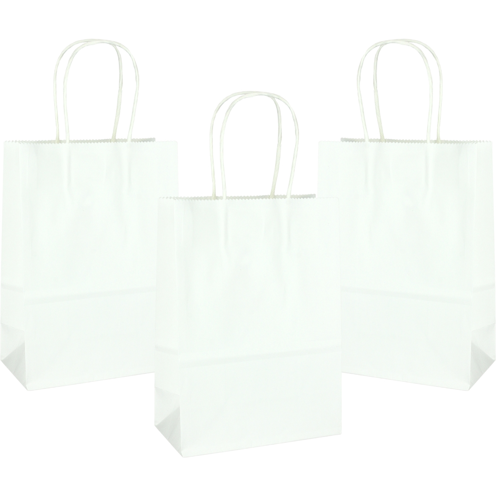 White Kraft Paper Gift Bags 20.8cm (Pack of 4)