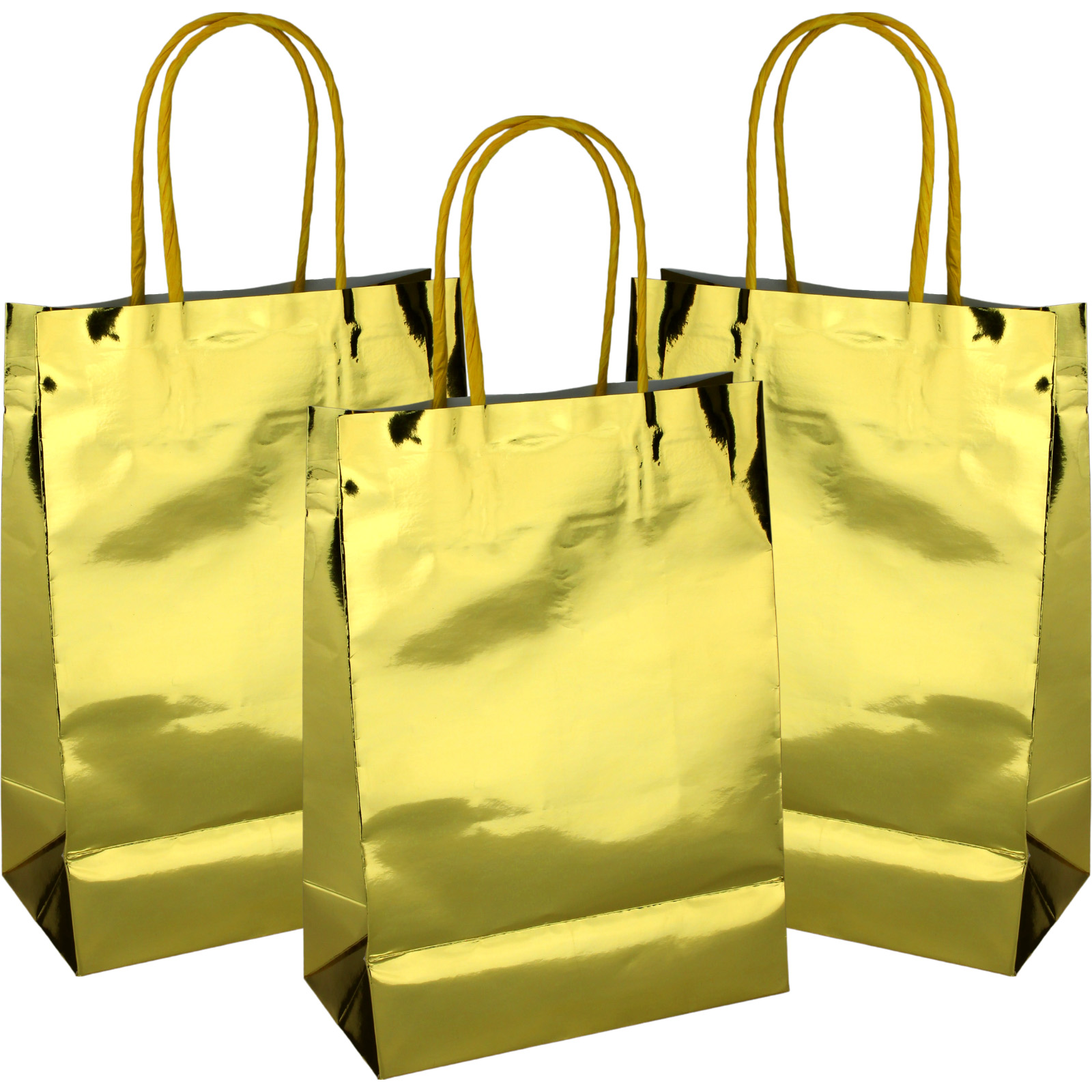 Gold Foil Paper Gift Bags (Pack of 4)