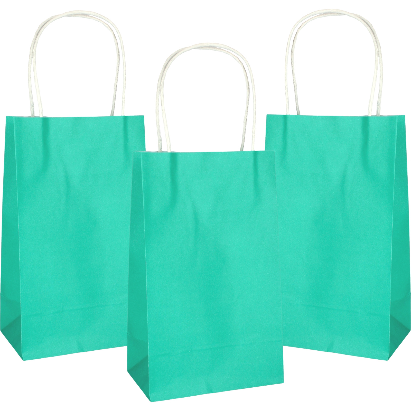 Teal Paper Gift Bags 21.5cm (Pack of 5)  