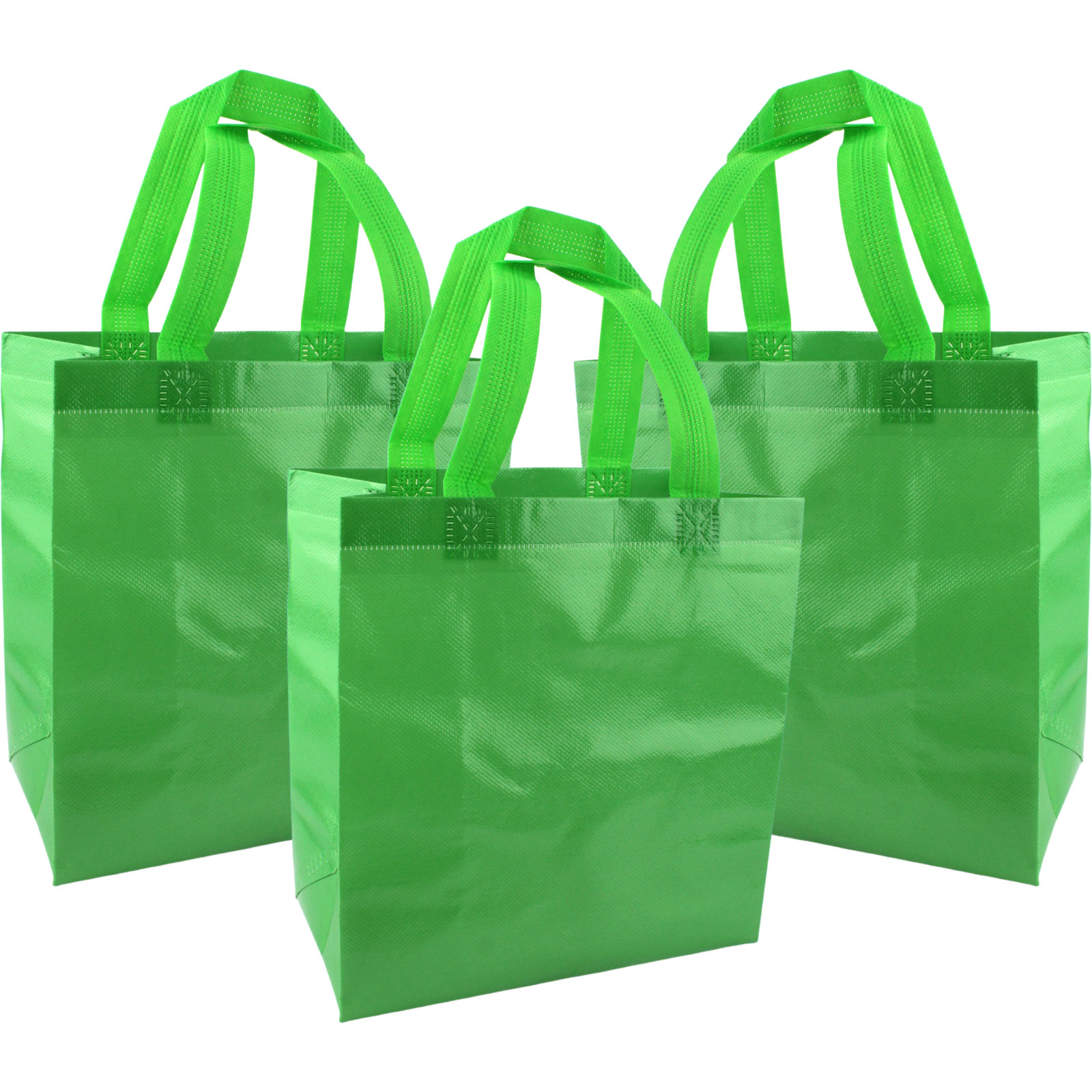 Green Party Tote Bags (Pack of 12)