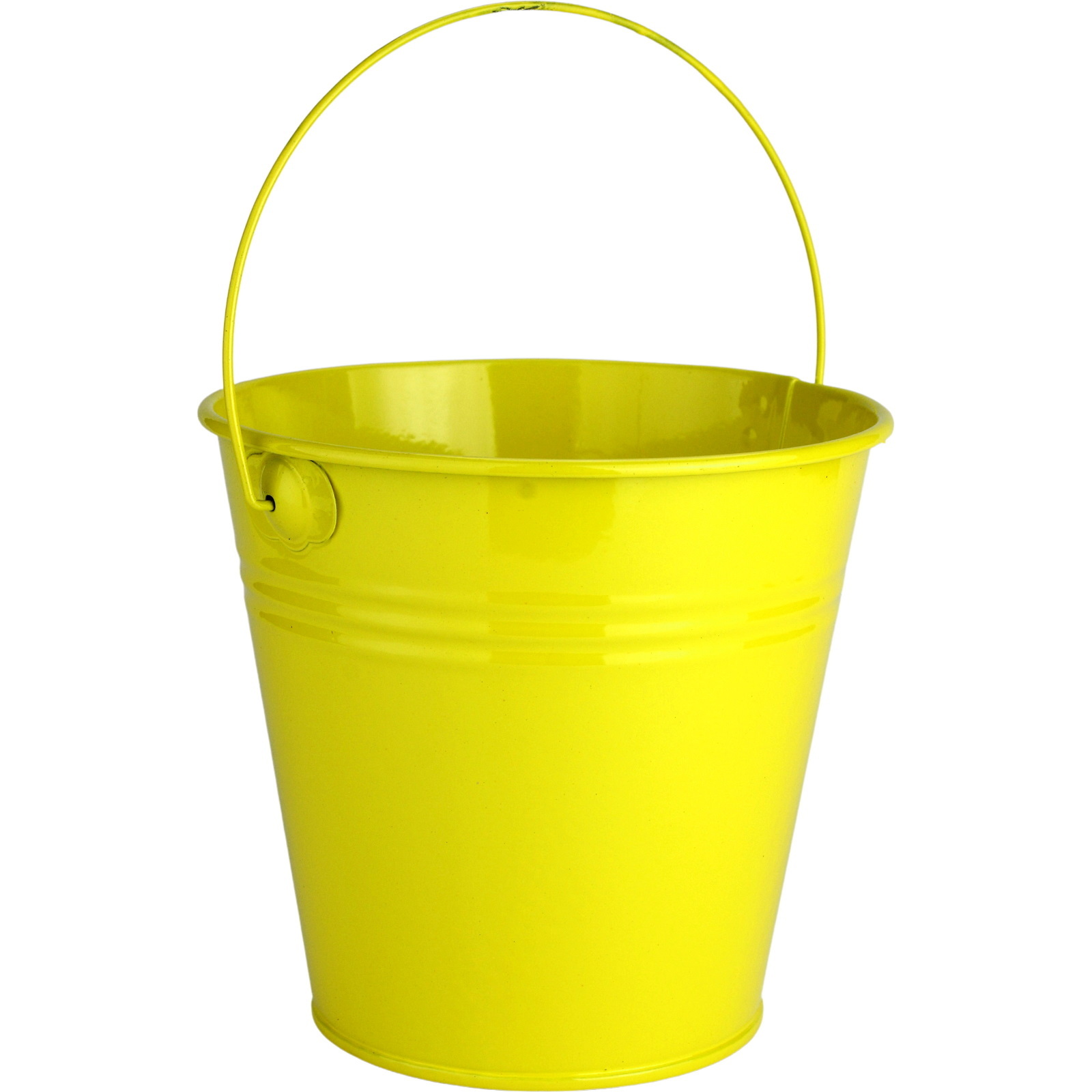 Yellow Metal Bucket 12cm