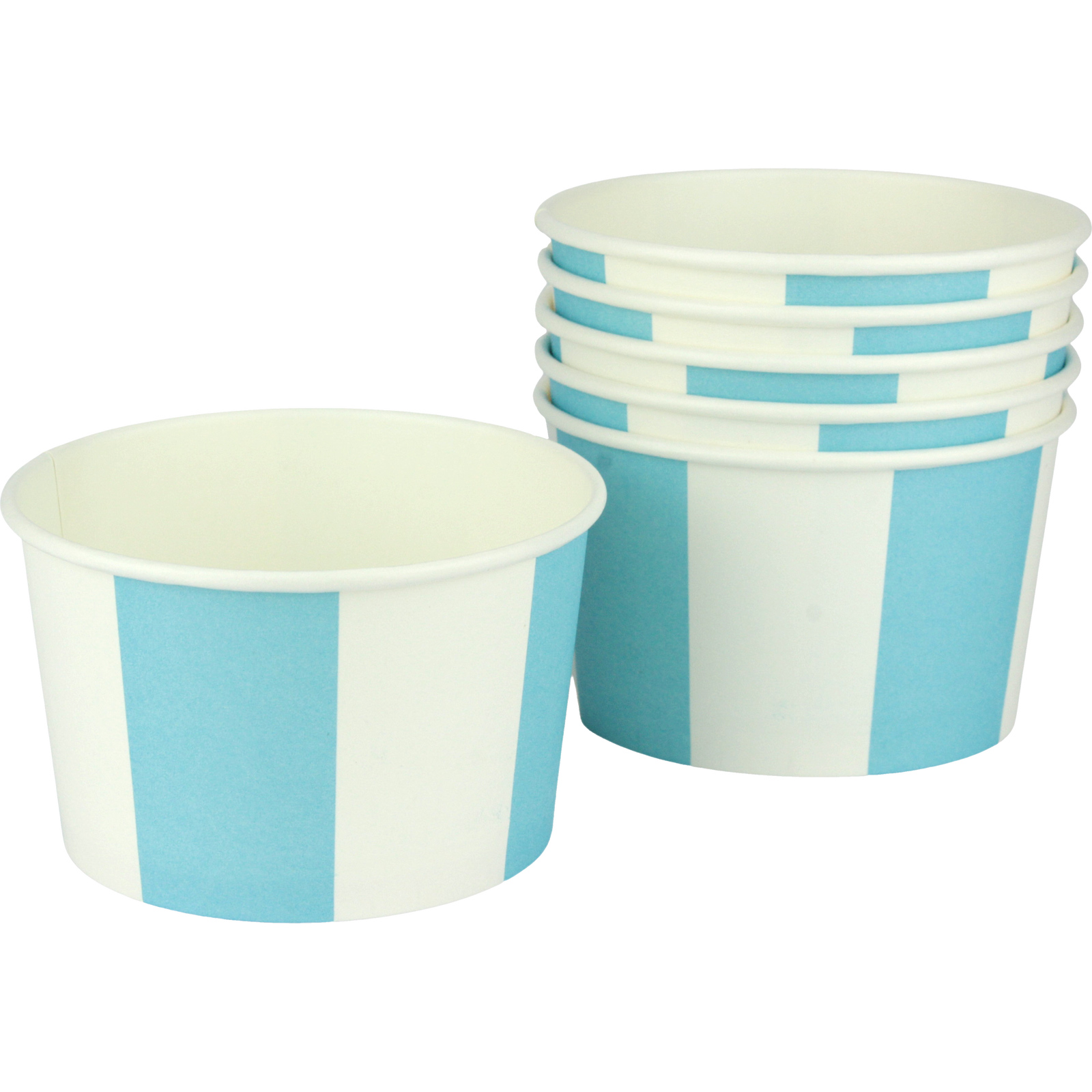 Light Blue and White Striped Treat Cups (Pack of 6)  