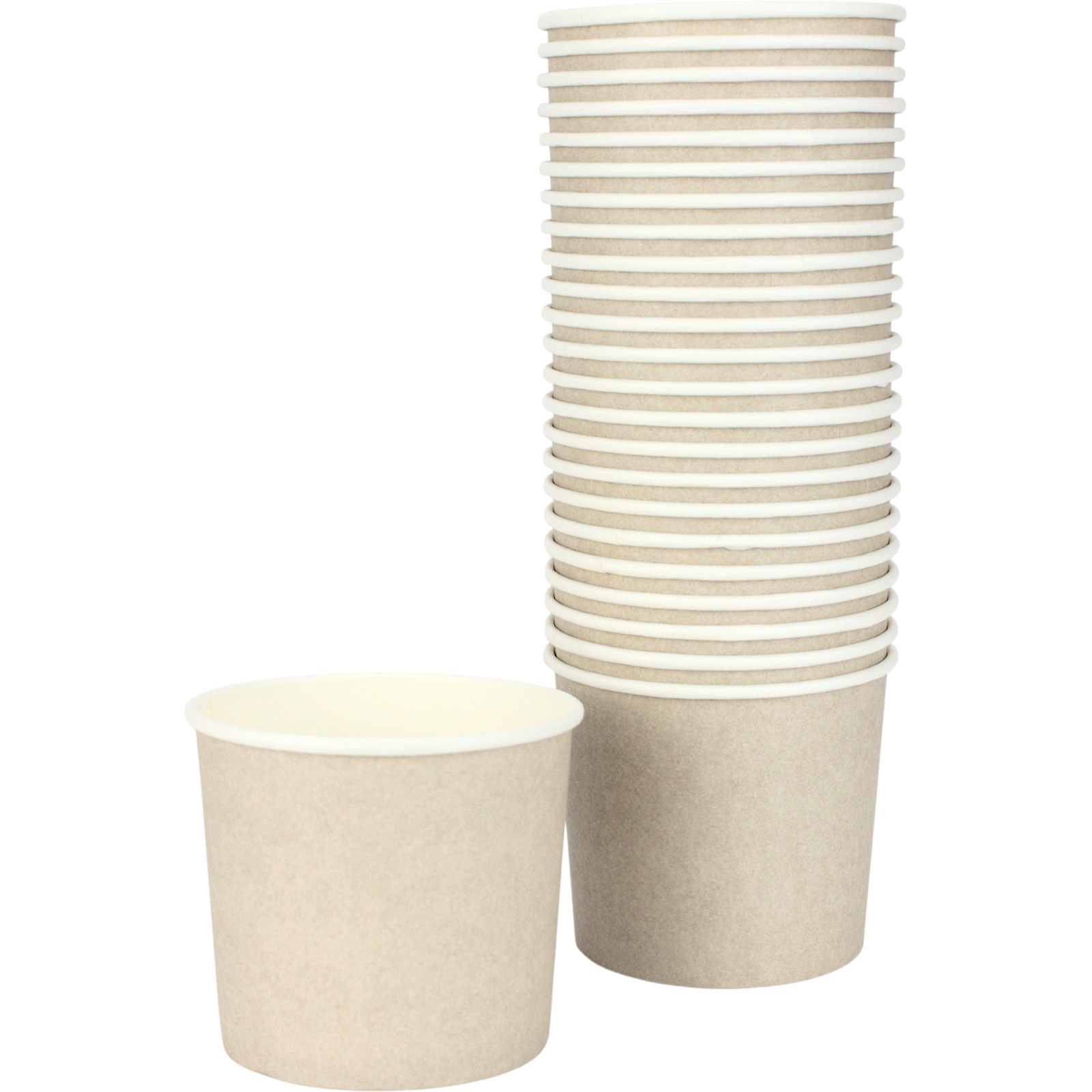 Beige Ice Cream Cups 354ml (Pack of 24)
