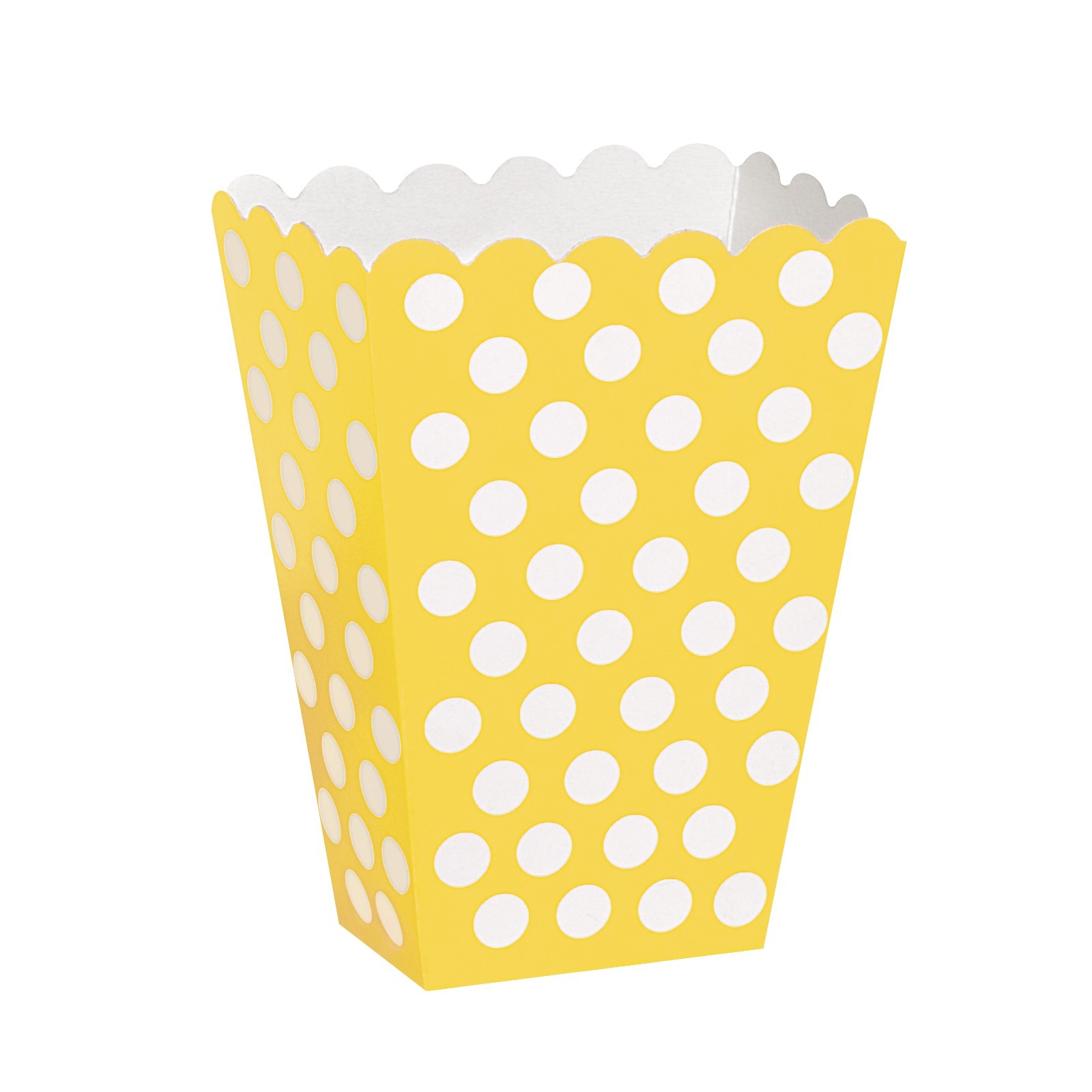 Yellow Polkadot Treat Boxes (Pack of 8)