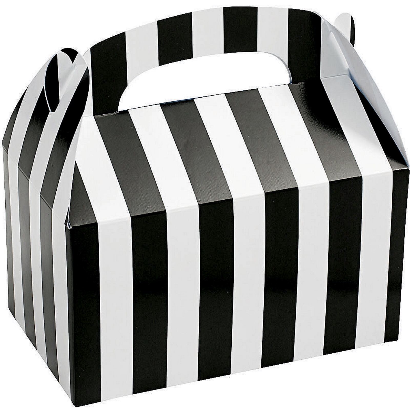 Black and White Striped Lolly/Treat Boxes (Pack of 12)