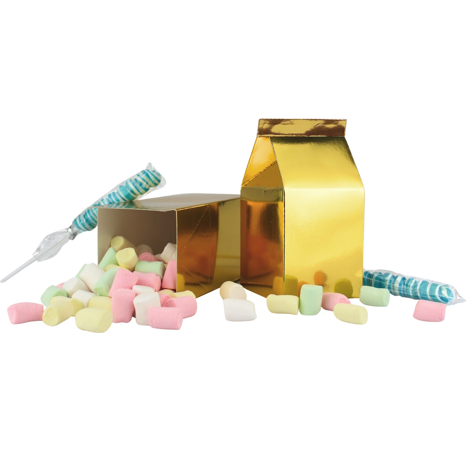 Gold Metallic Milk Boxes (Pack of 10)