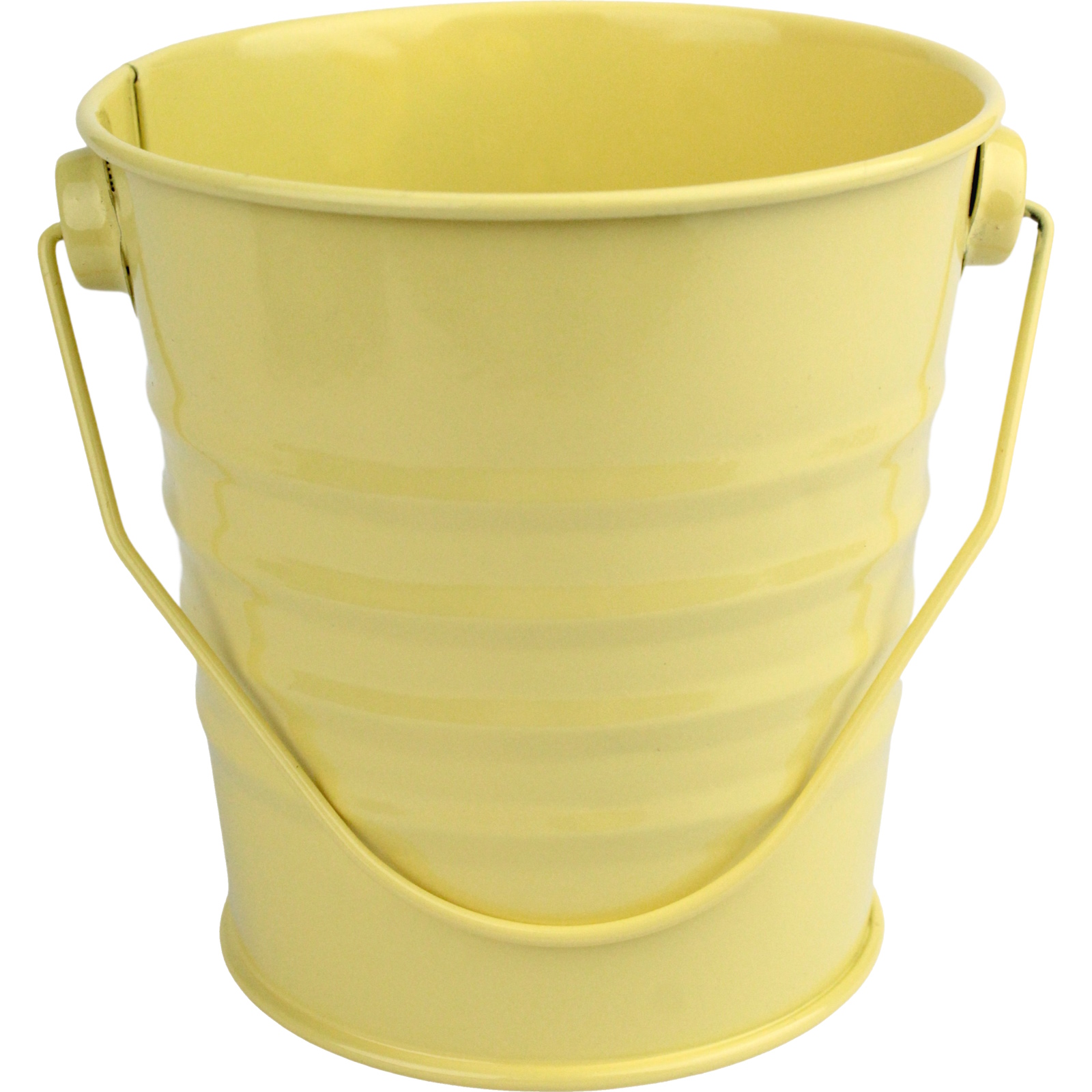 Light Yellow Metal Bucket Small (10cm)