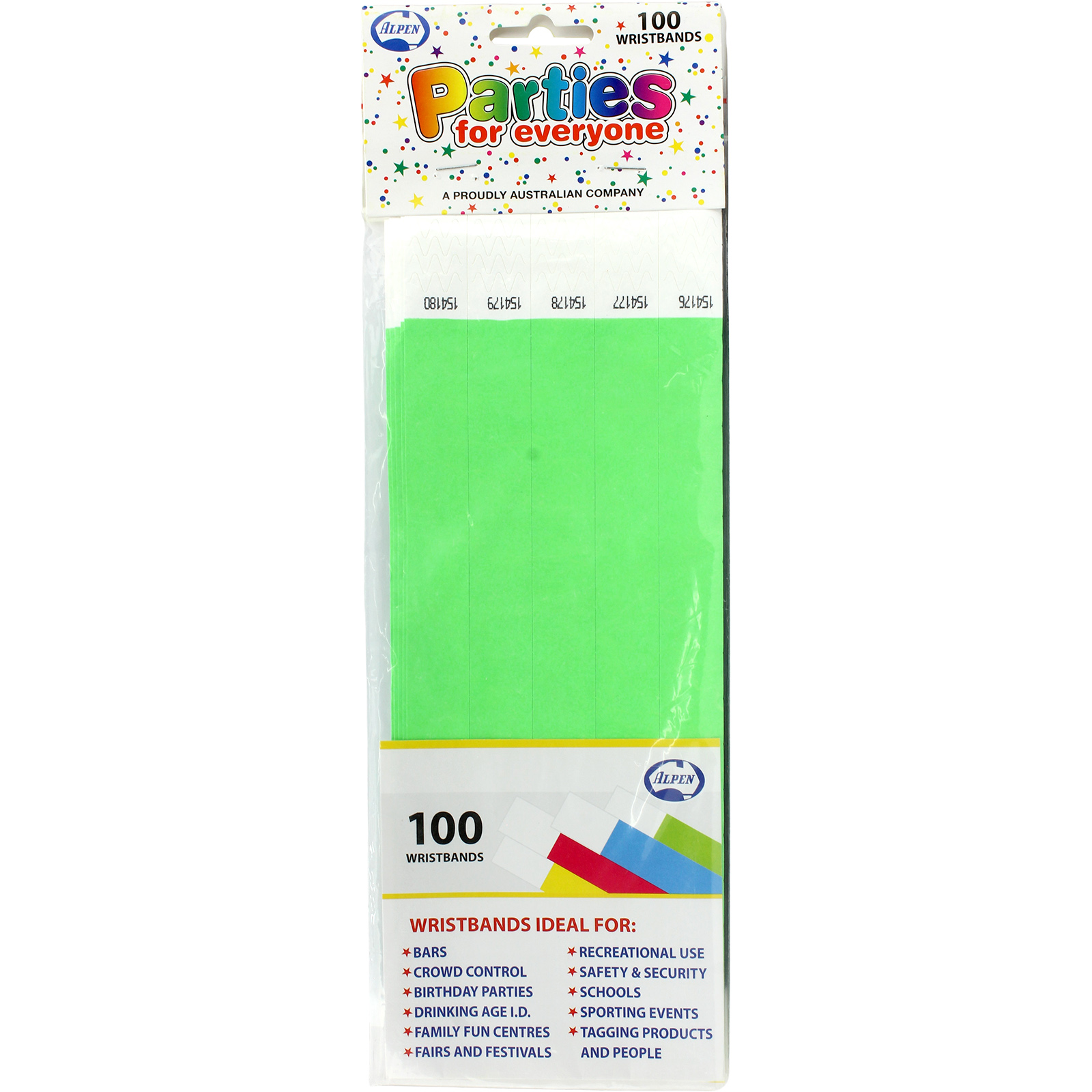 Neon Green Tyvek Wristbands (Pack of 100)