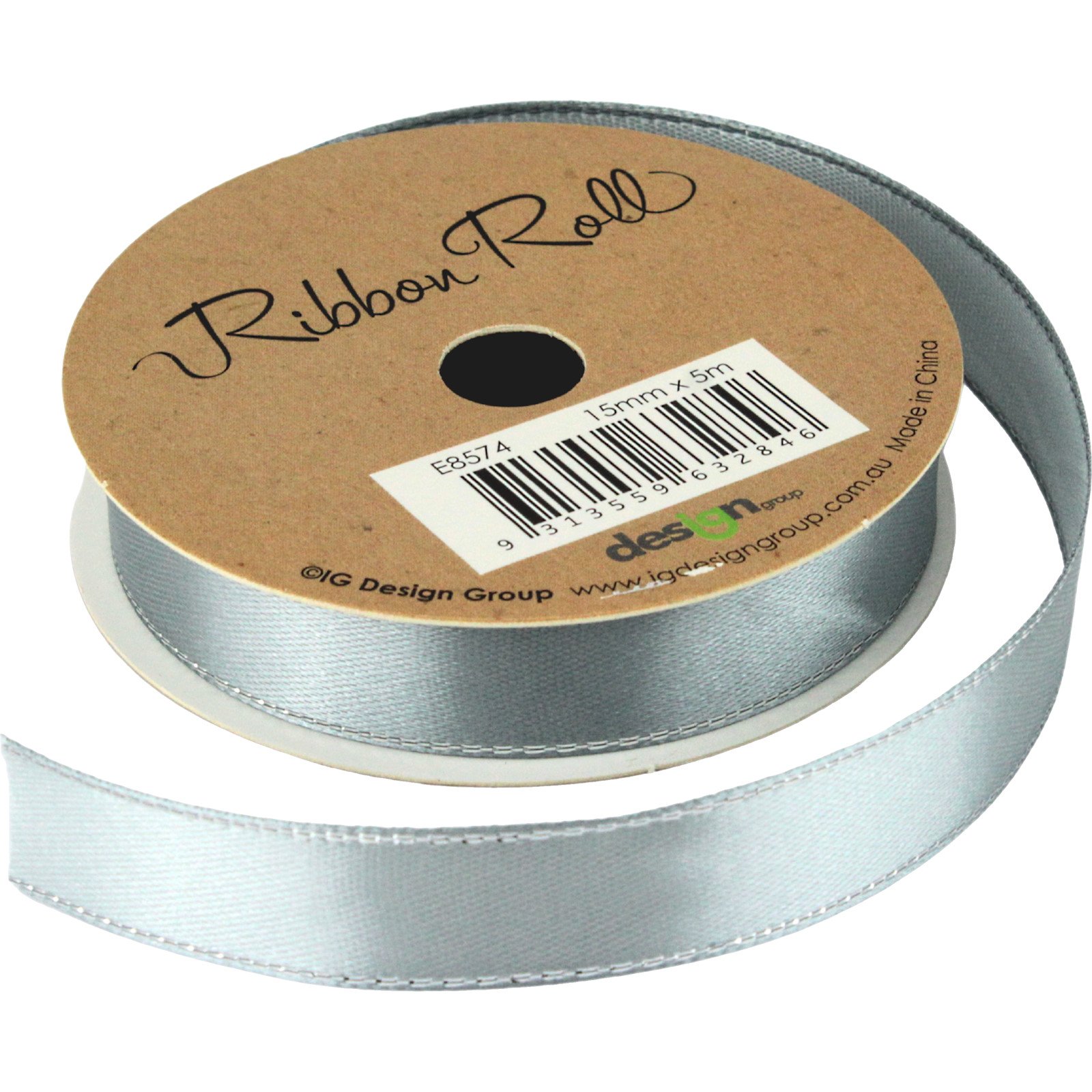 Silver Satin Ribbon (5m)