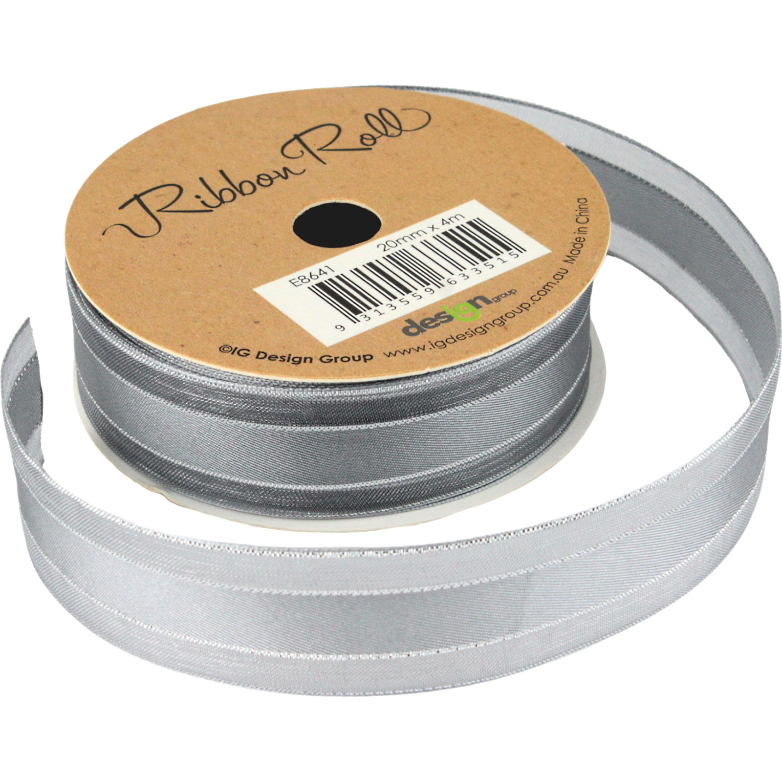 Silver Satin and Organza Ribbon (4m)