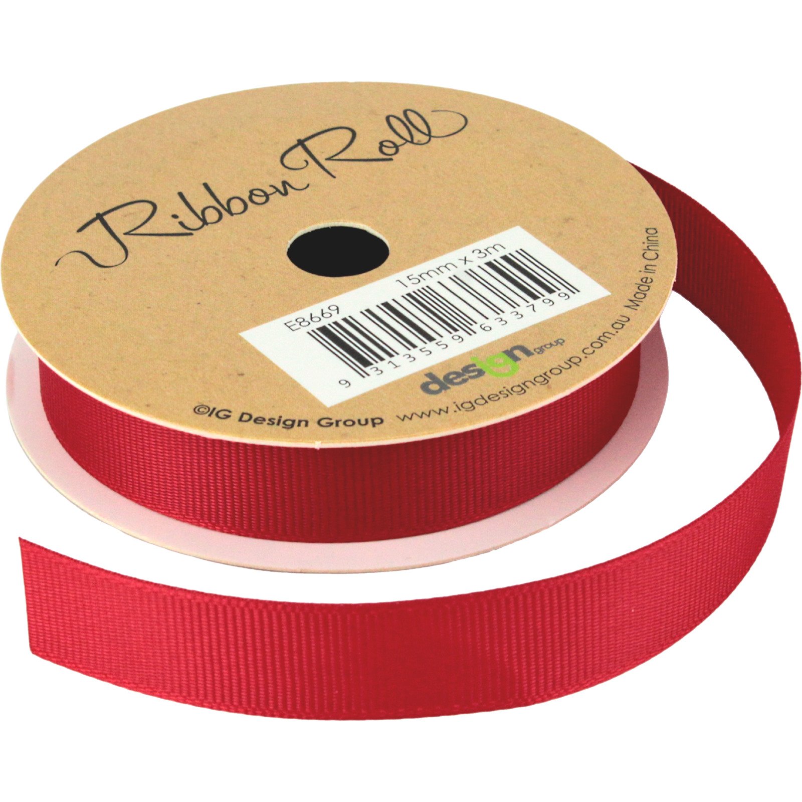 Red Grosgrain Ribbon (3m)