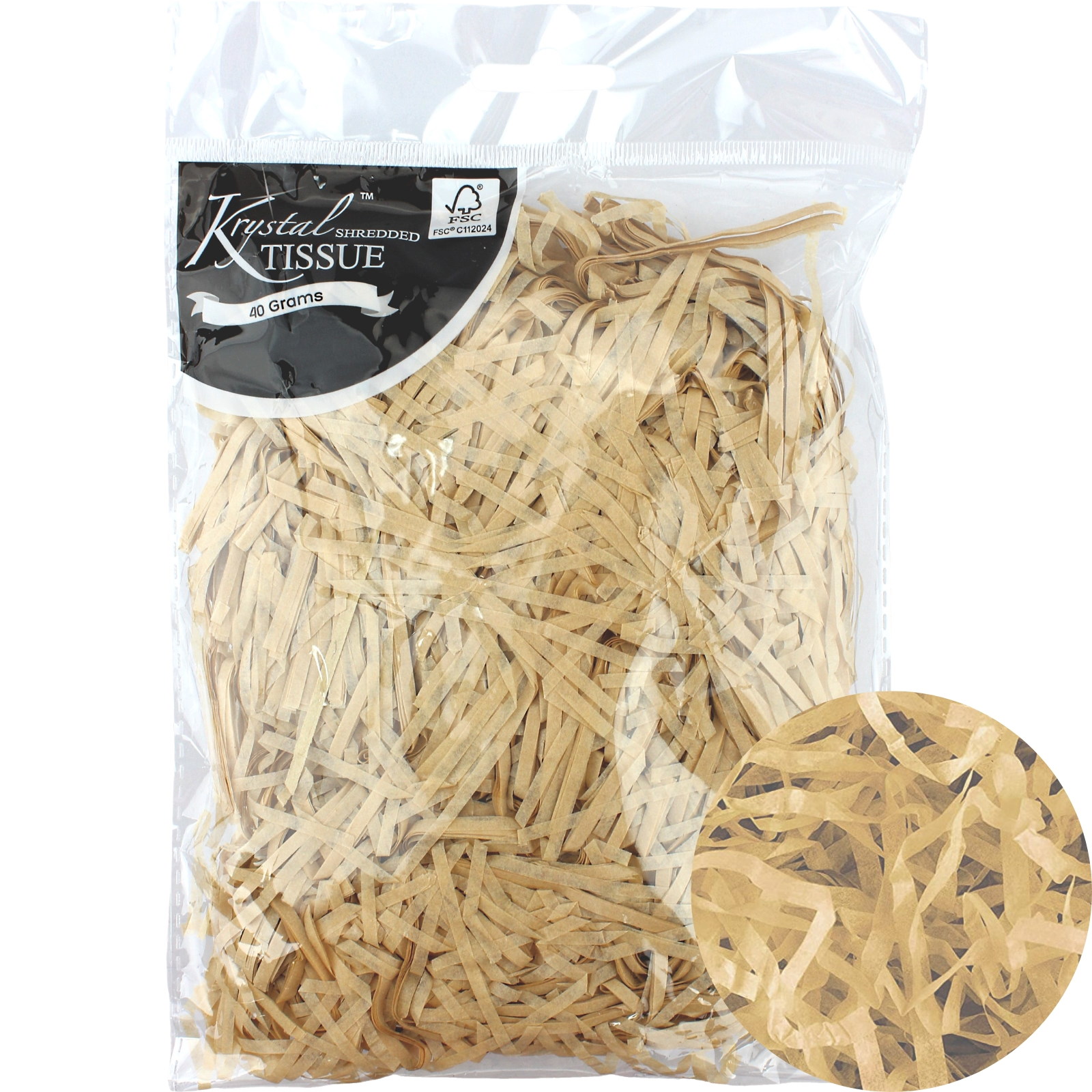 Natural Shredded Tissue Paper (40g Bag) 