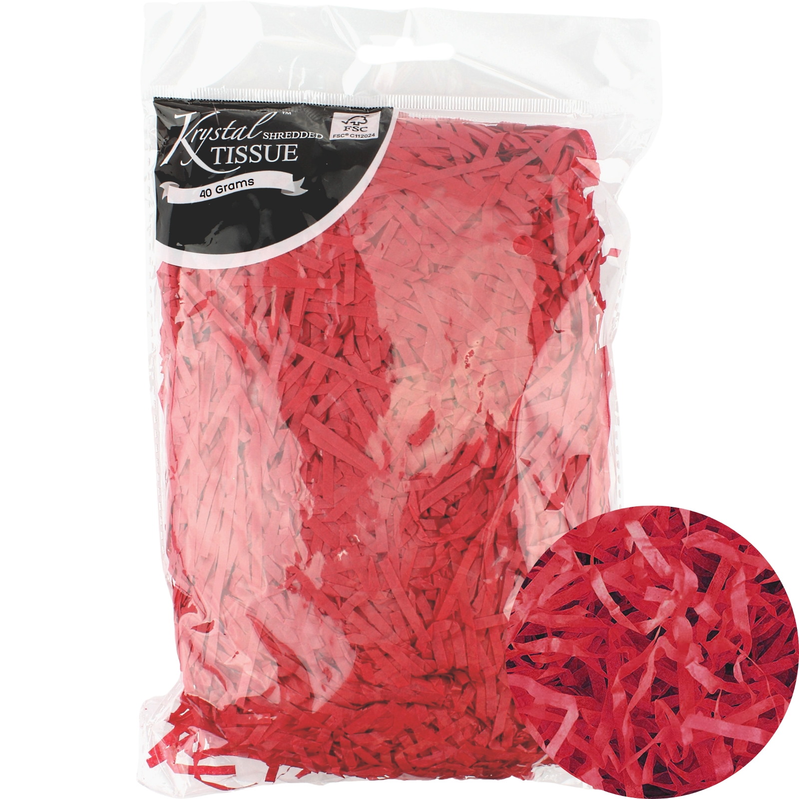 Red Shredded Tissue Paper (40g Bag) 
