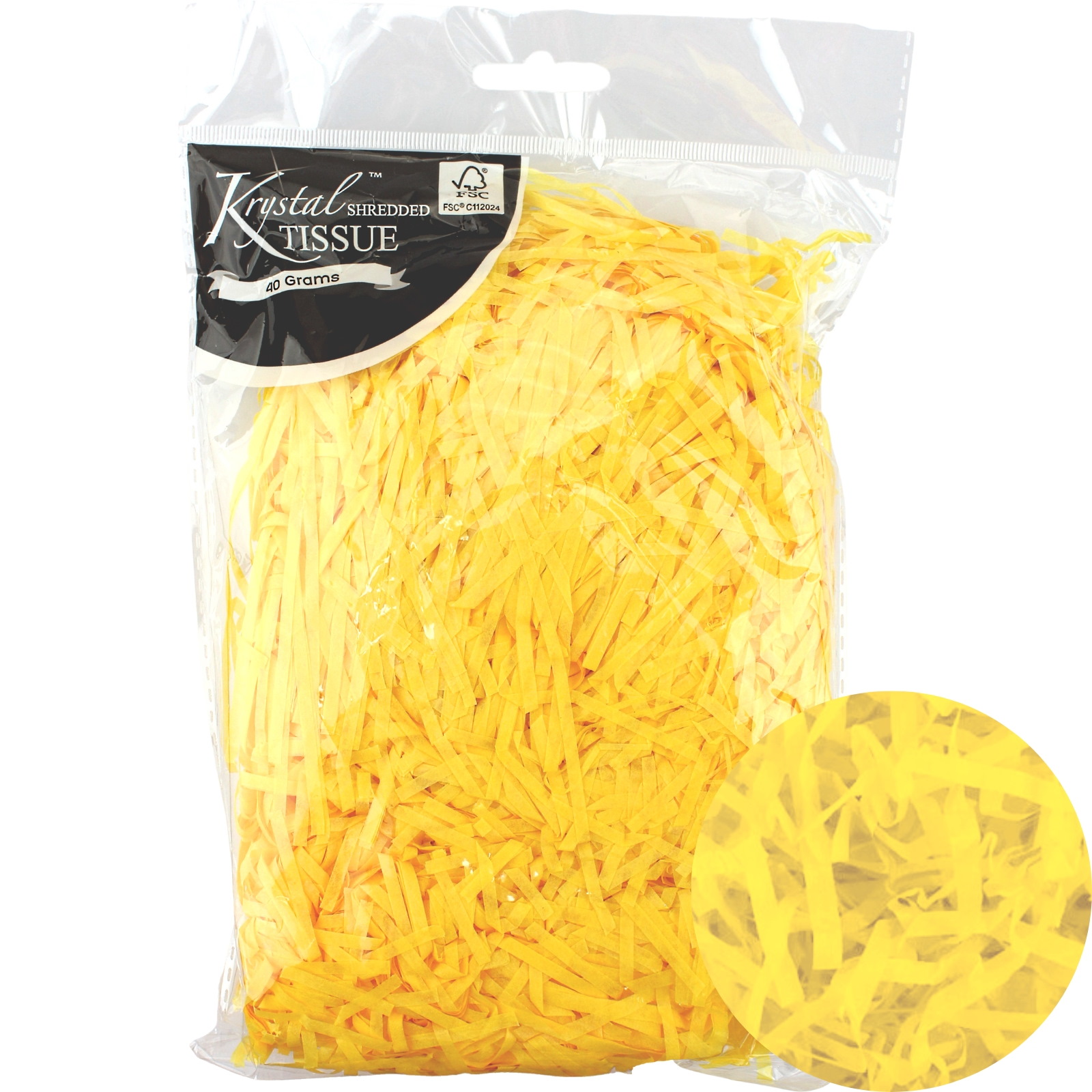 Yellow Shredded Tissue Paper (40g Bag) 