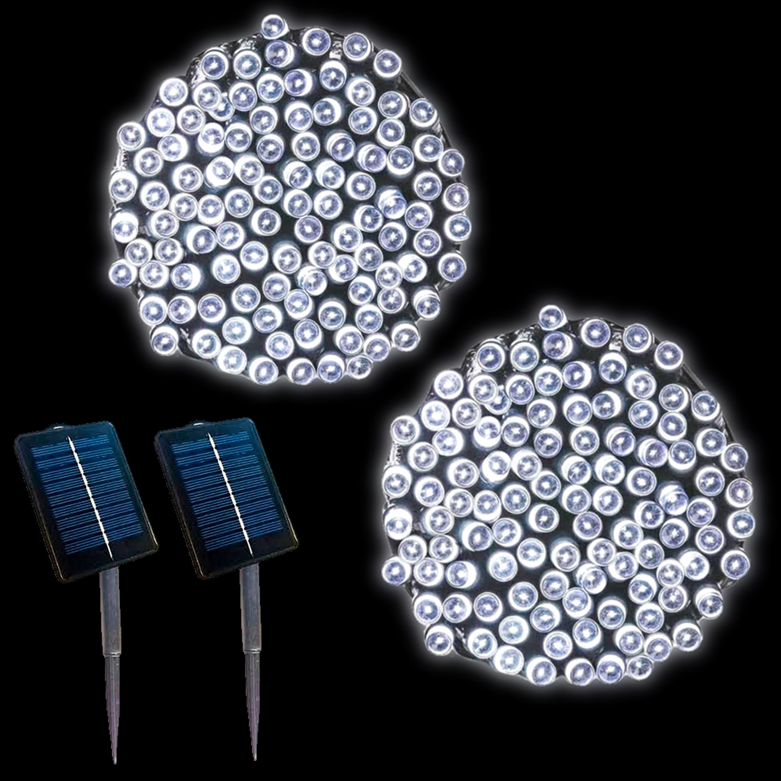 100 Cool White Solar LED Fairy Lights  (Pack of 2)