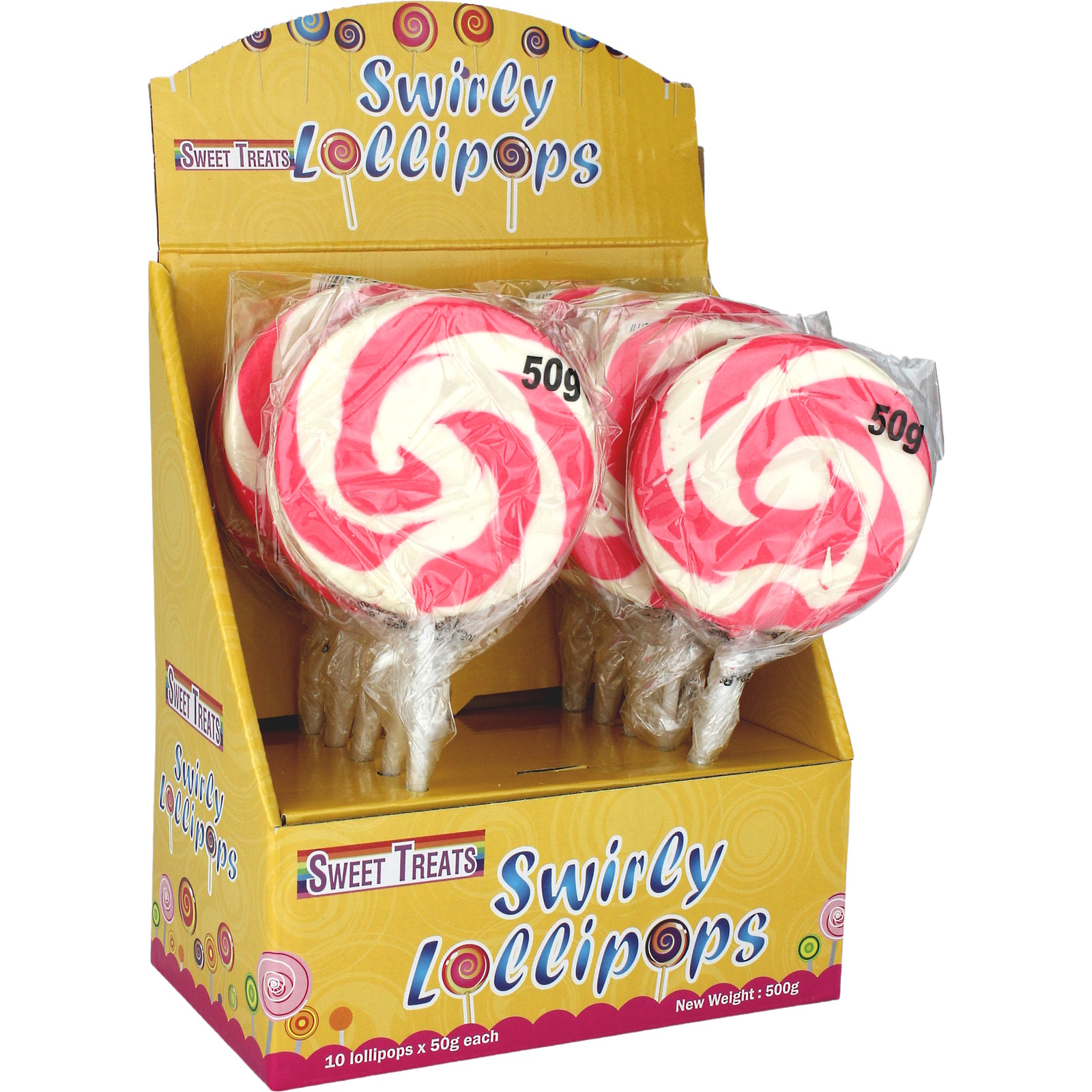 Pink Swirly Lollipops (Pack of 10) 