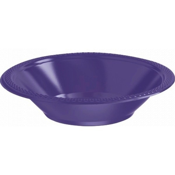 Purple Plastic Bowls (Pack of 20)