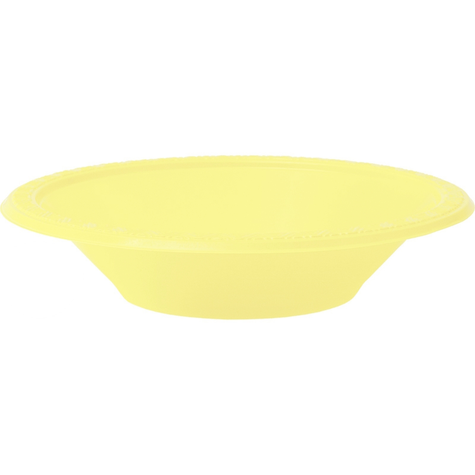 Pastel Yellow Plastic Bowls (Pack of 8) 