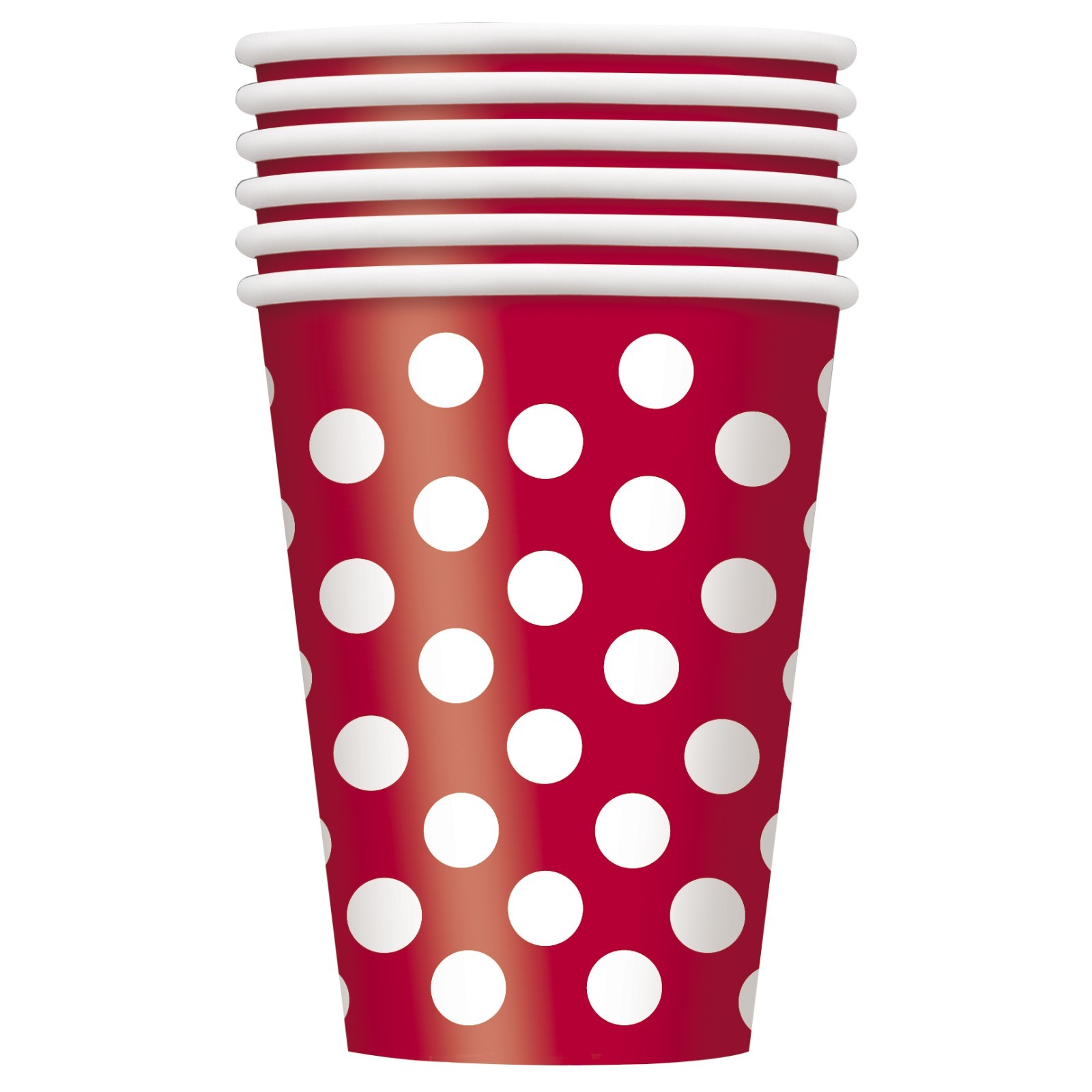 Red Polkadot Paper Cups (Pack of 6)