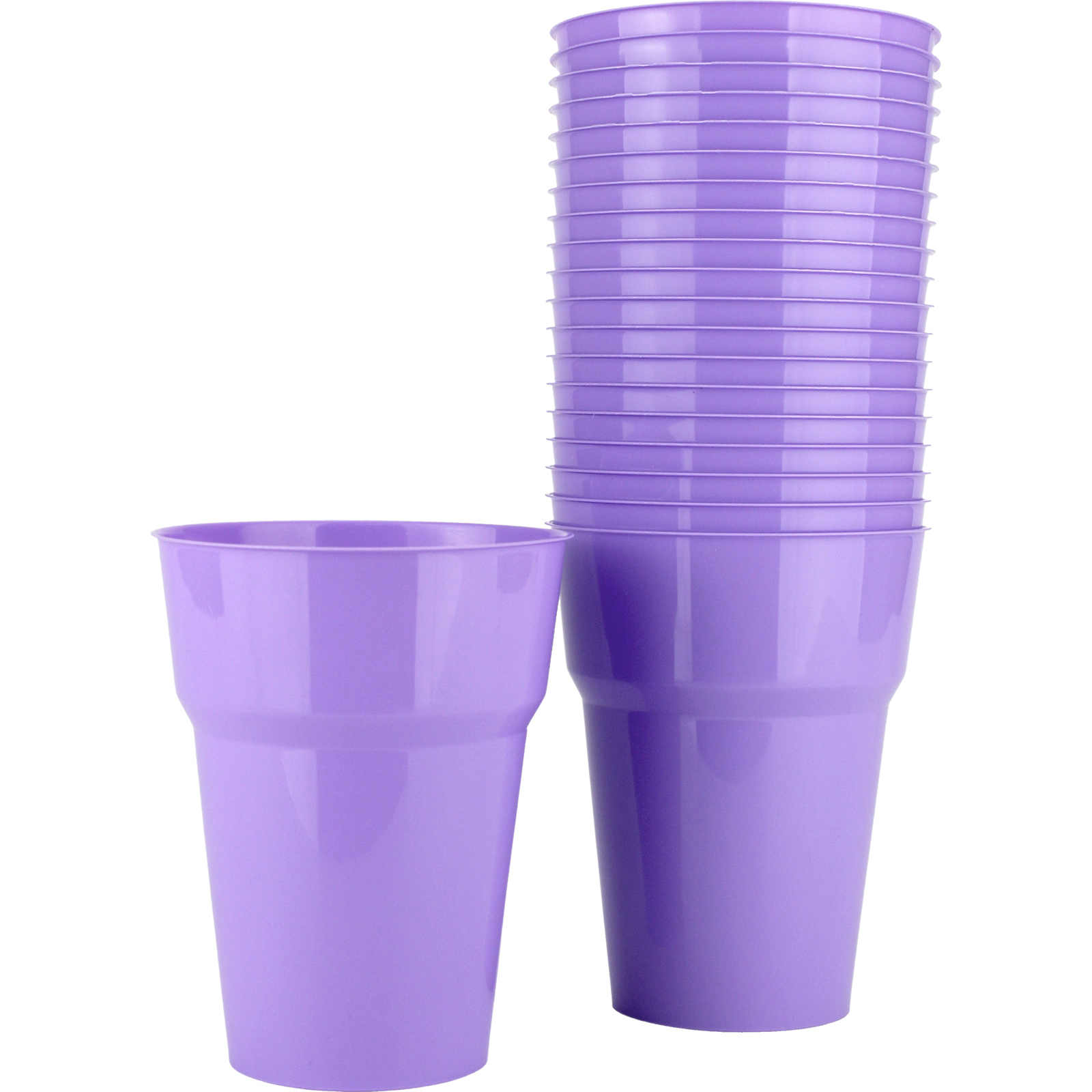Lavender Plastic Reusable Cups 285ml (Pack of 20)